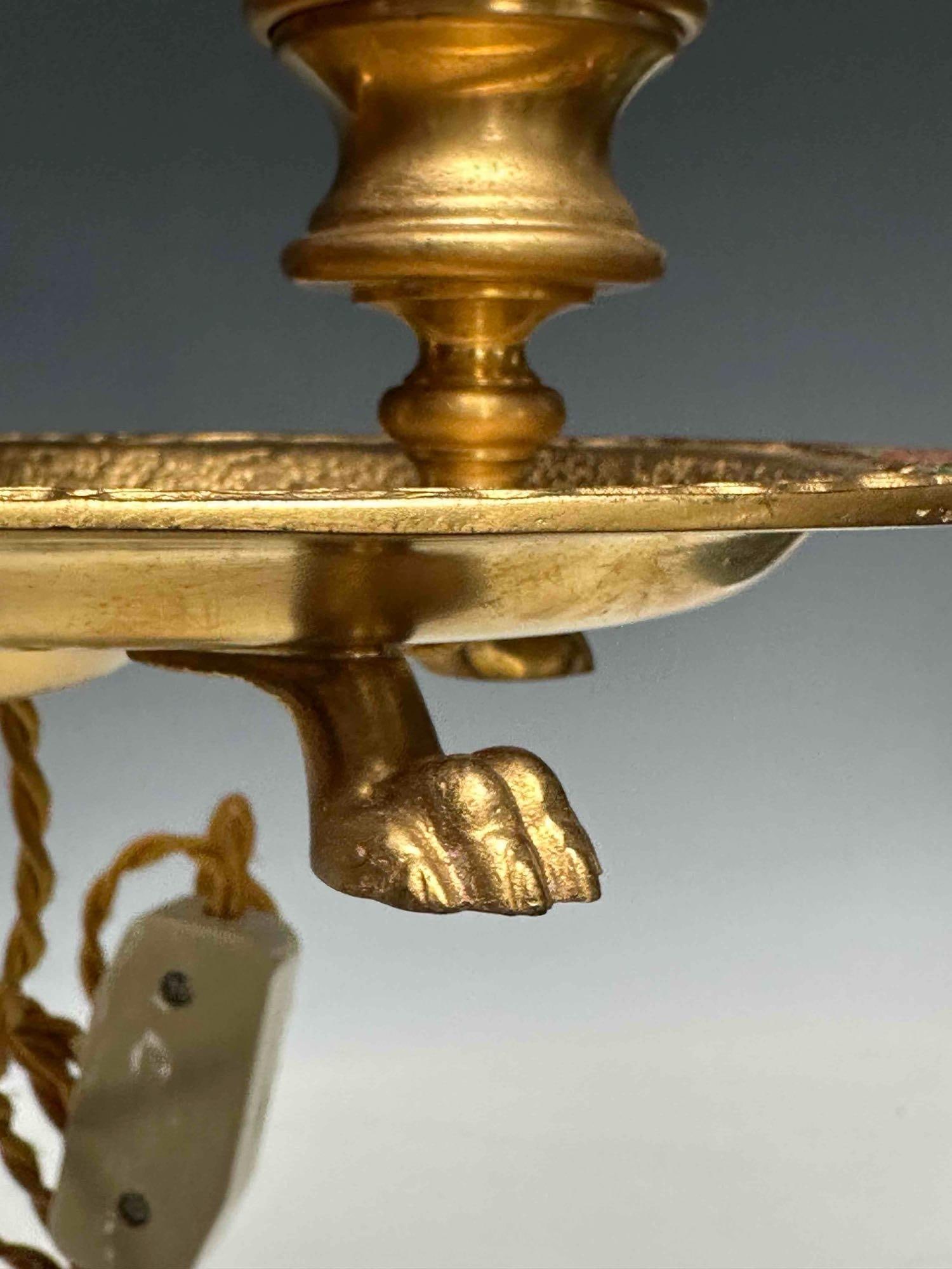 Louis C. Tiffany Furnaces Inc. Bronze Dore Enameled Lamp - 16