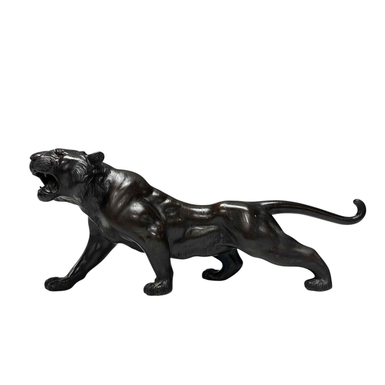 A Fine MEIJI Japanese Signed Bronze Tiger Sculpture (1 of 20)