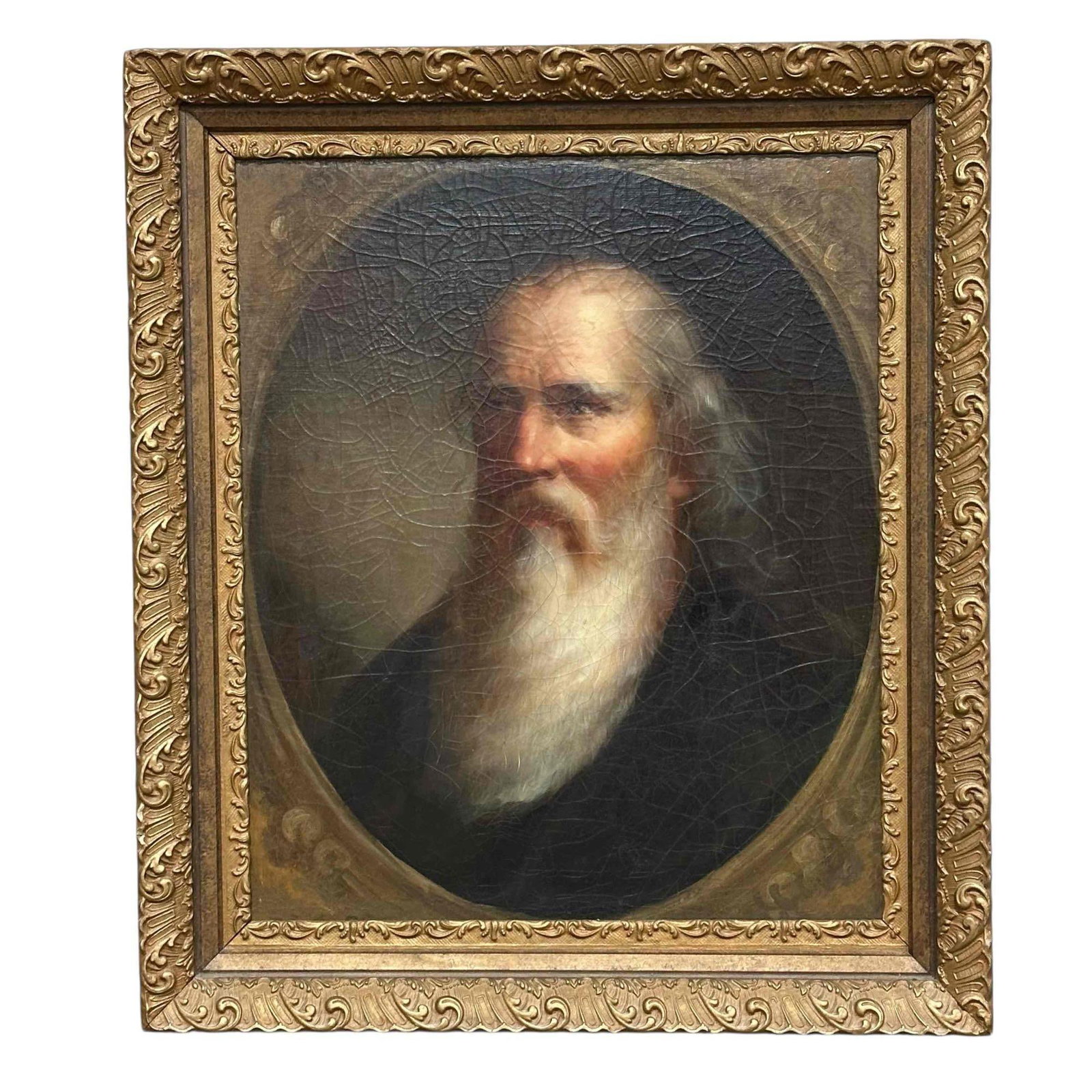 19th C. Portrait of Old Patriarch Oil Painting - after Abel De Pujol (1 of 17)