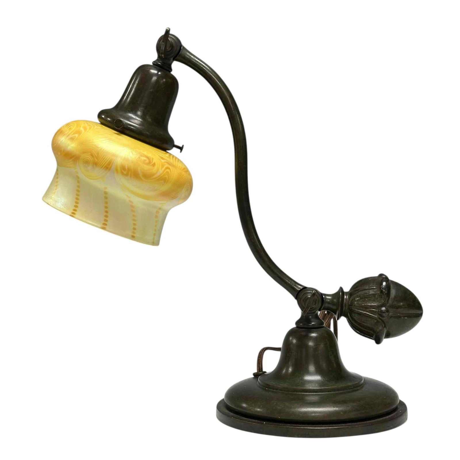 Counterbalance Desk Lamp with Steuben Art Glass Shade (1 of 20)