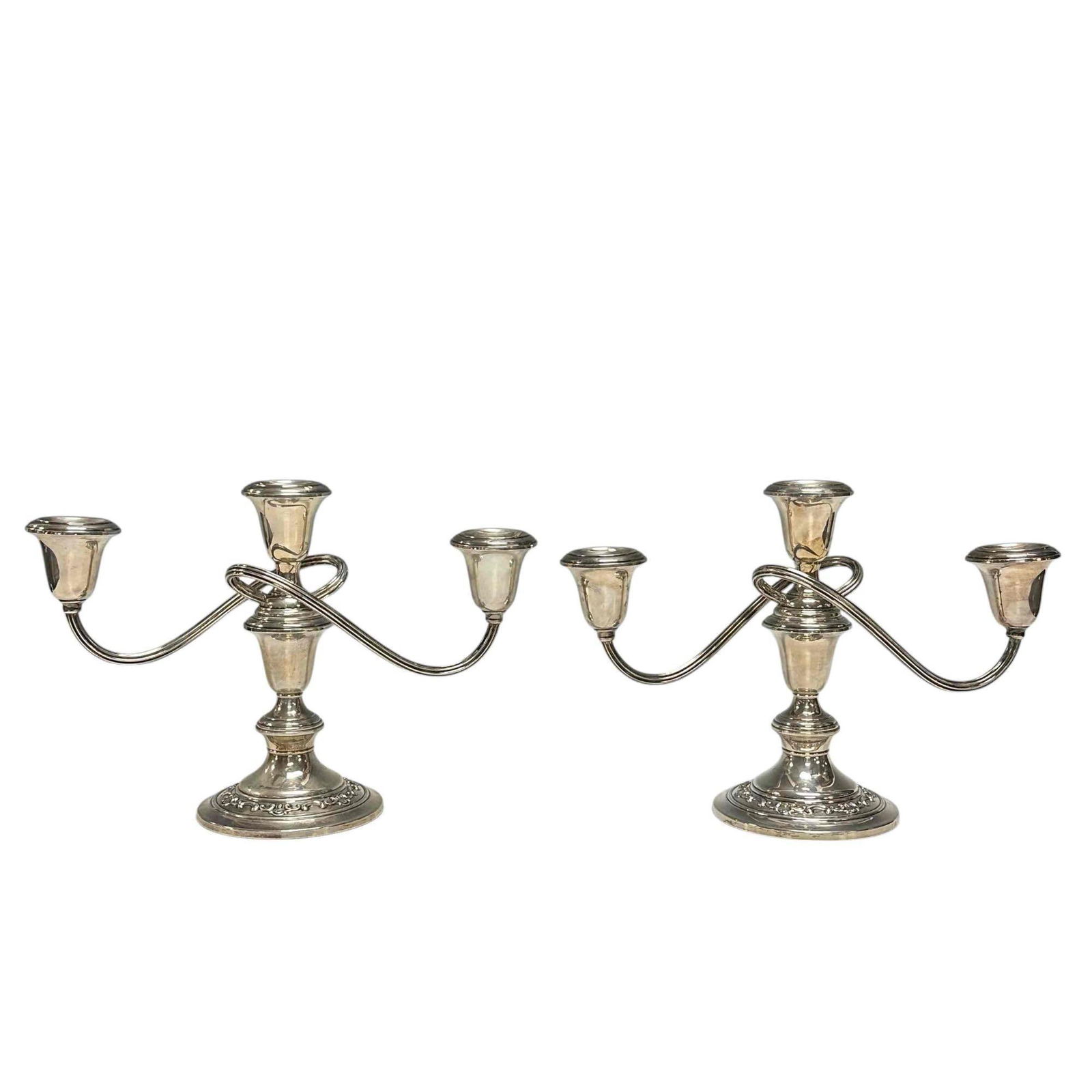GORHAM Sterling Silver Pair of Three Arm Candelabra's (2) (1 of 20)