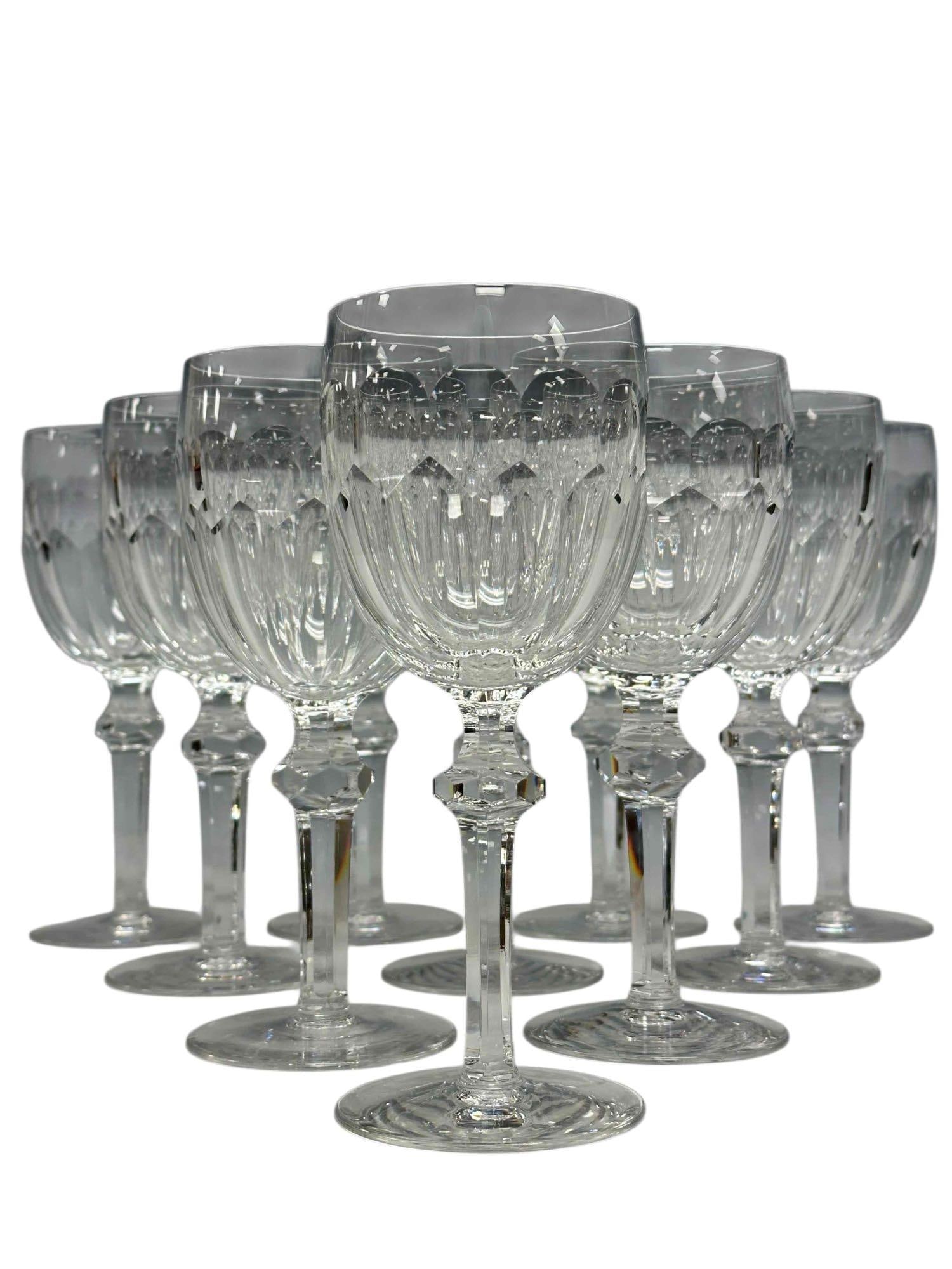 WATERFORD "Curraghmore" Hand Cut Crystal Water Goblet (10) (1 of 19)