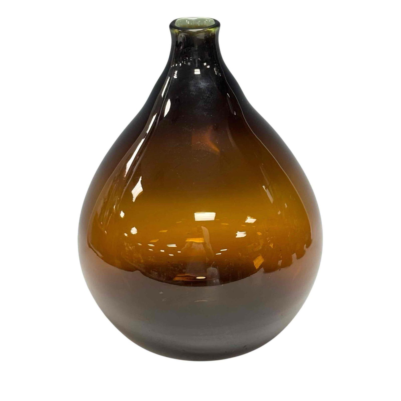 Dark Amber Kidney Shaped Free Blown Demijohn (1 of 12)