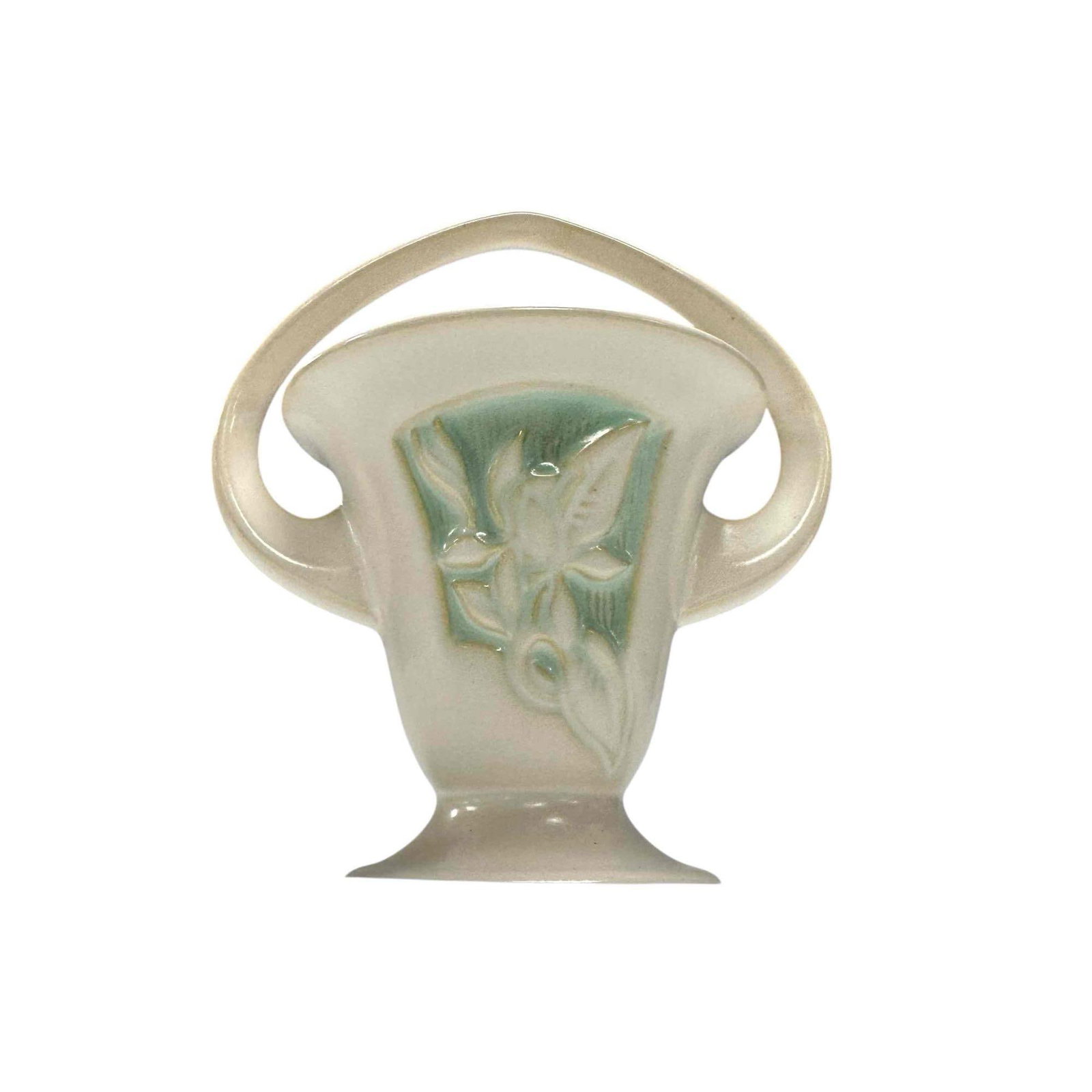 Roseville Pottery Silhouette Basket Vase (1 of 13)