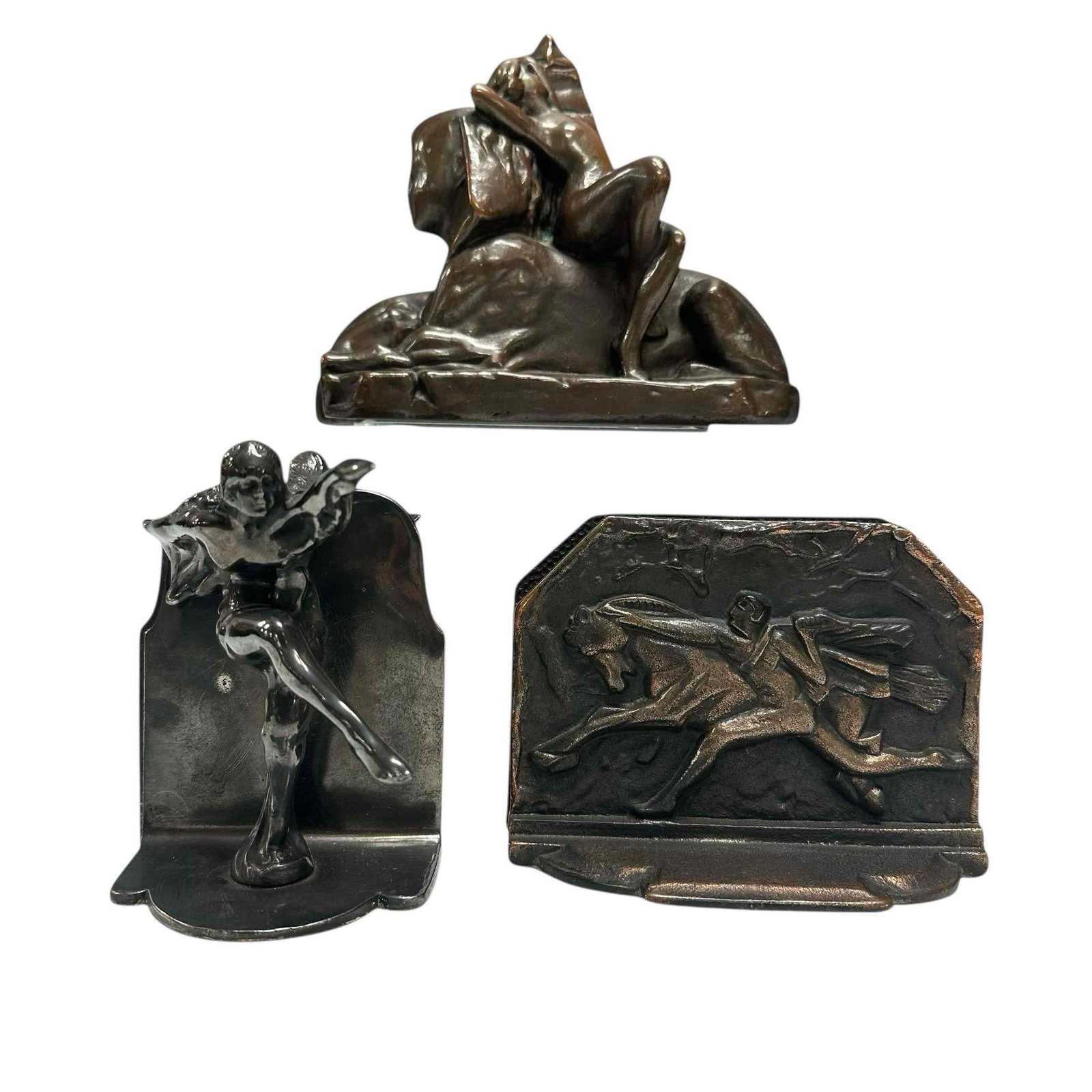 Three Set of Figure Art Deco Bookends (3) (1 of 20)