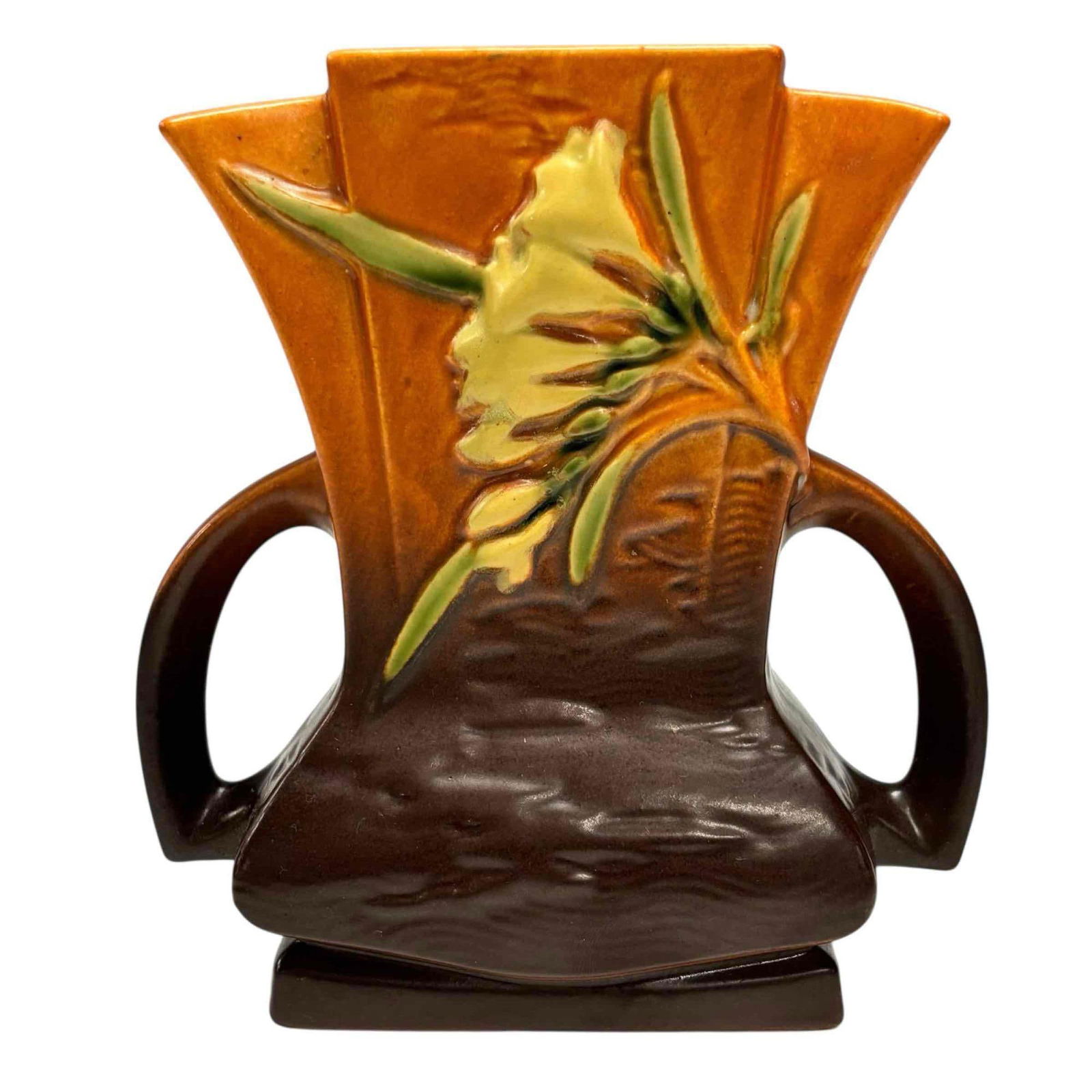 Roseville "Freesia" Fan Vase 200-7 Circa 1945 (1 of 11)