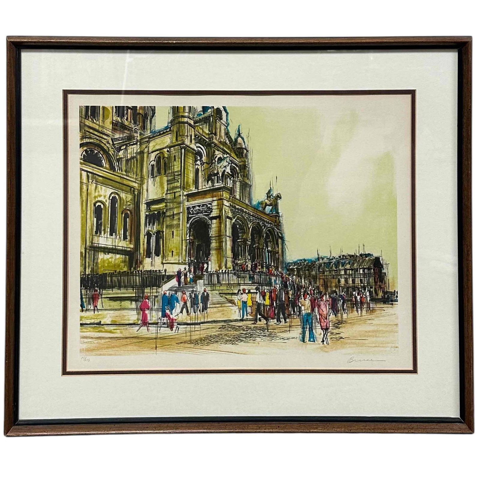 John Bruce Signed and Number - French Litho Sacre-Couer Facade (1 of 12)