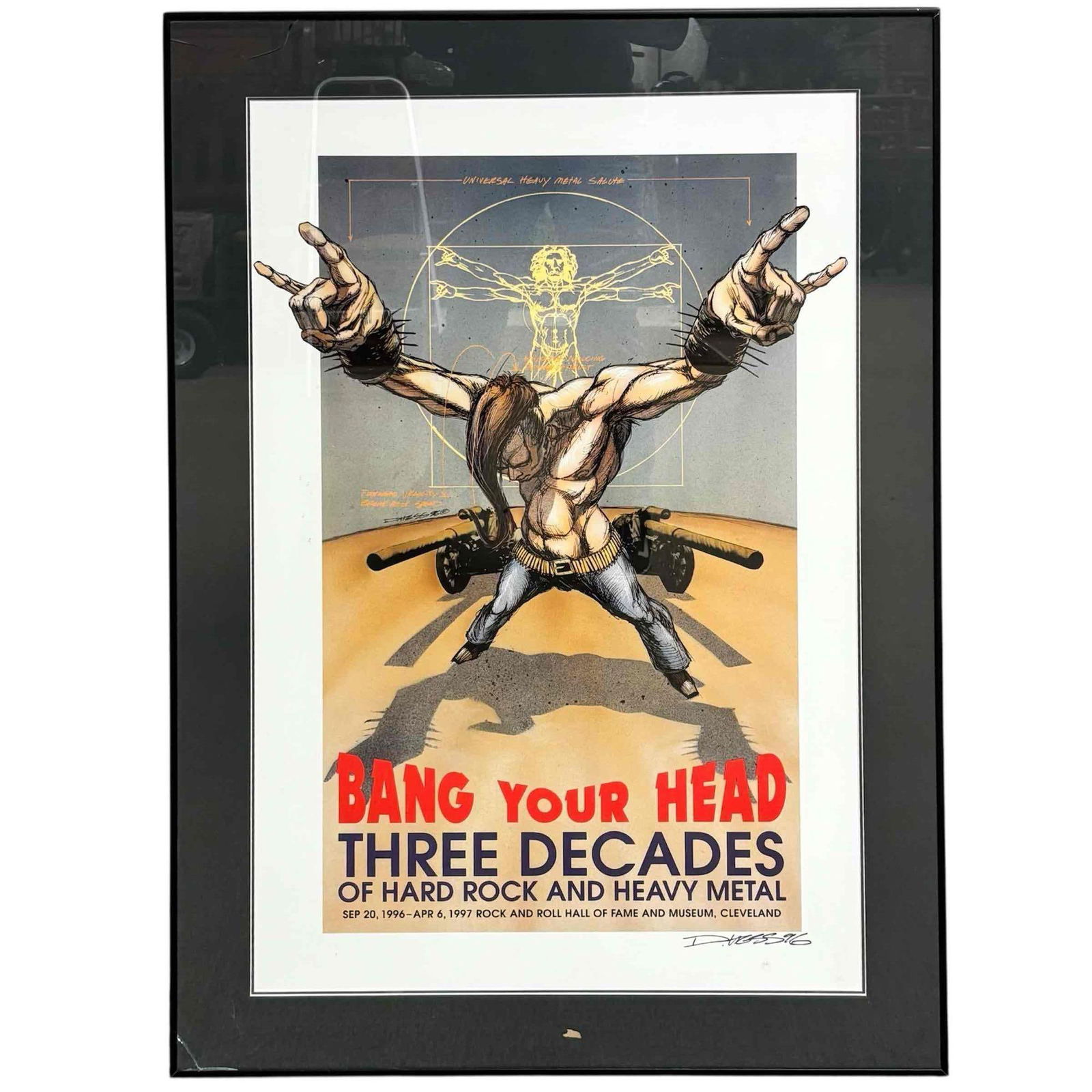 Derek Hess Artist Signed Poster "Bang Your Head Three Decades of Heavy Metal" (1 of 15)