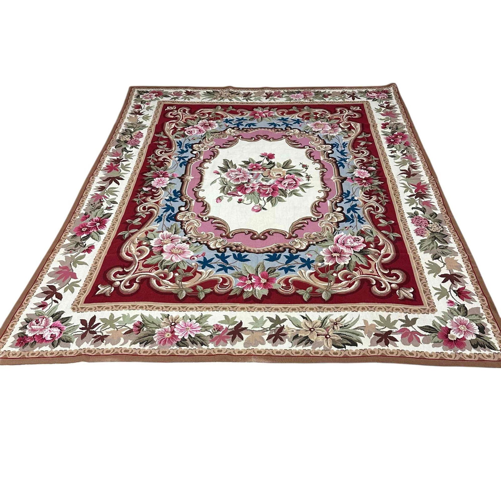 French Style Floral Aubusson Rug - 9.6ft x 7.6ft (1 of 18)