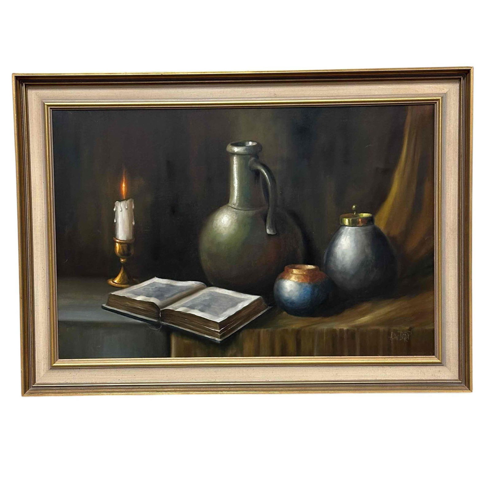 Still Life by A. Van Dorp (Dutch, 20th c.) Oil on Canvas (1 of 16)