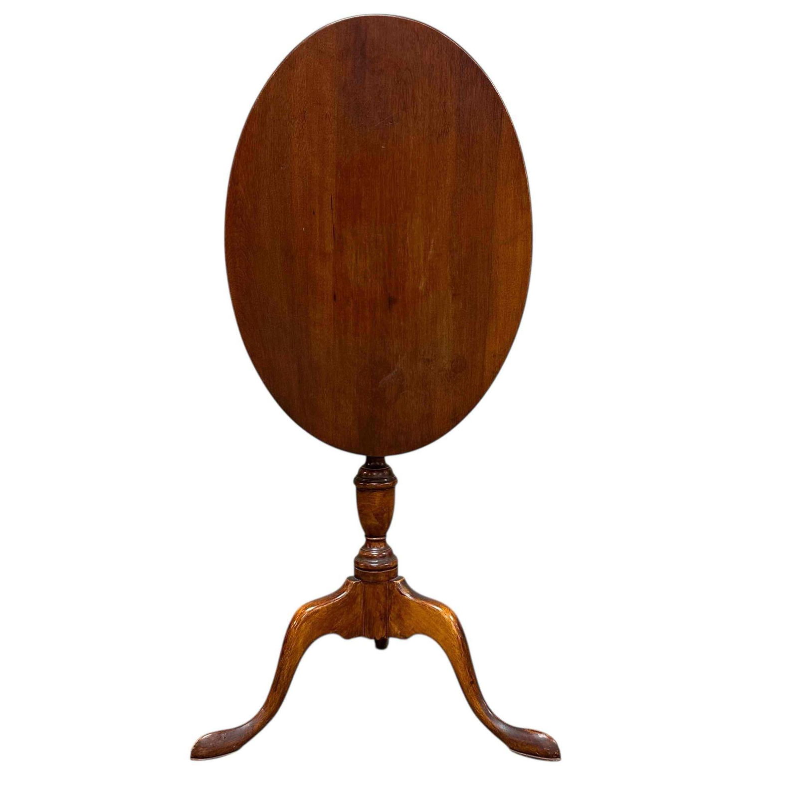Early 19th Century American Cherry Tilt-top Candle Stand (1 of 19)