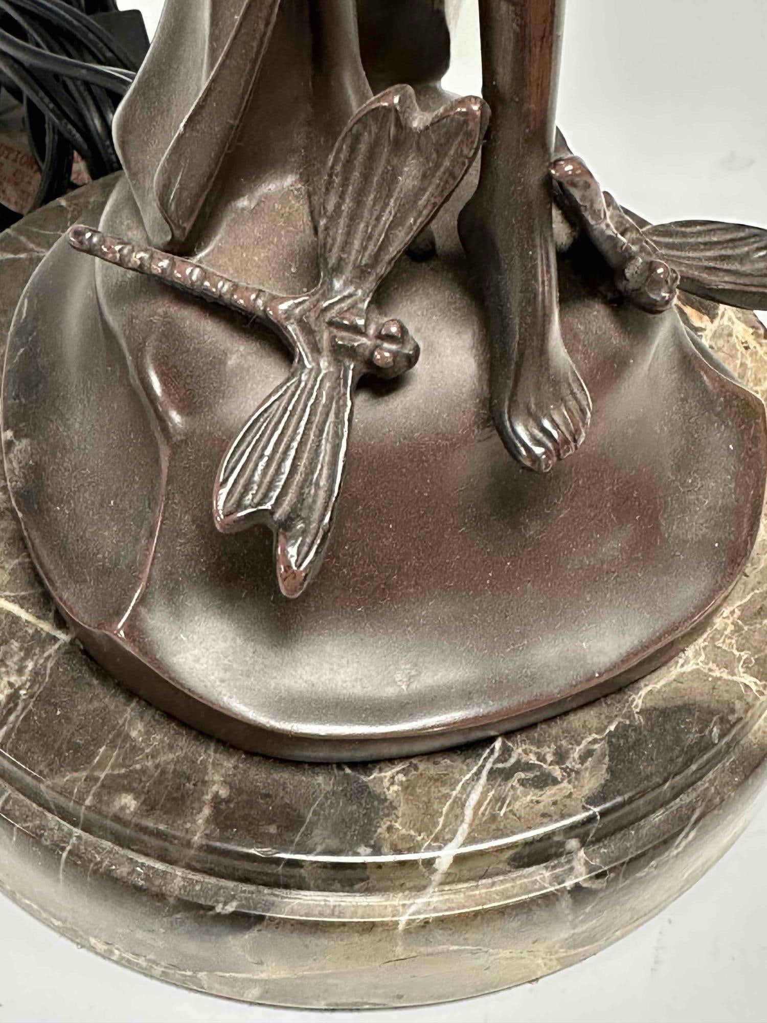 Stained Glass "Fairy" Dragonfly Table Lamp 21" - 7