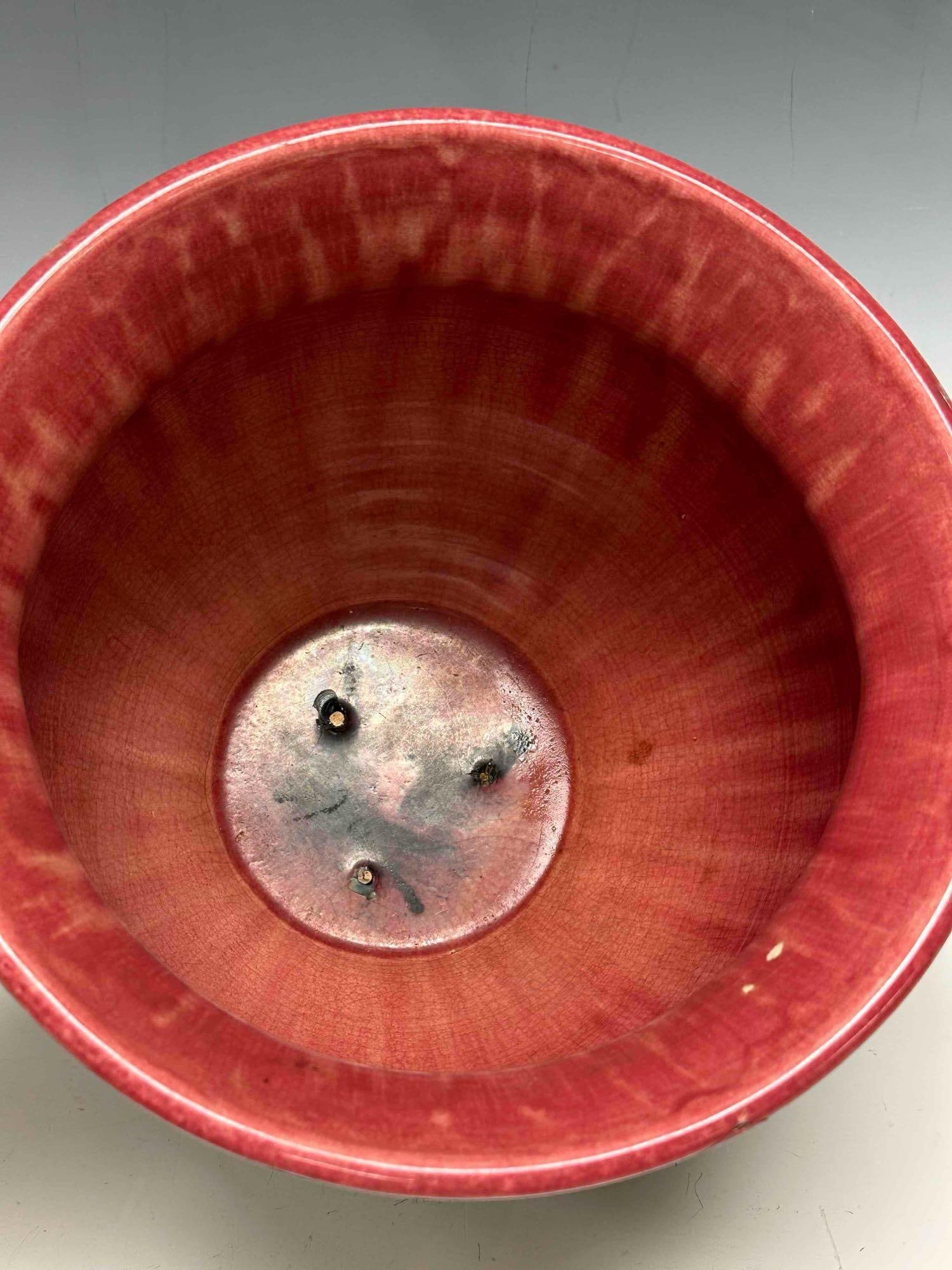 Majolica Art Pottery Blended Glazed Jardiniere - 8