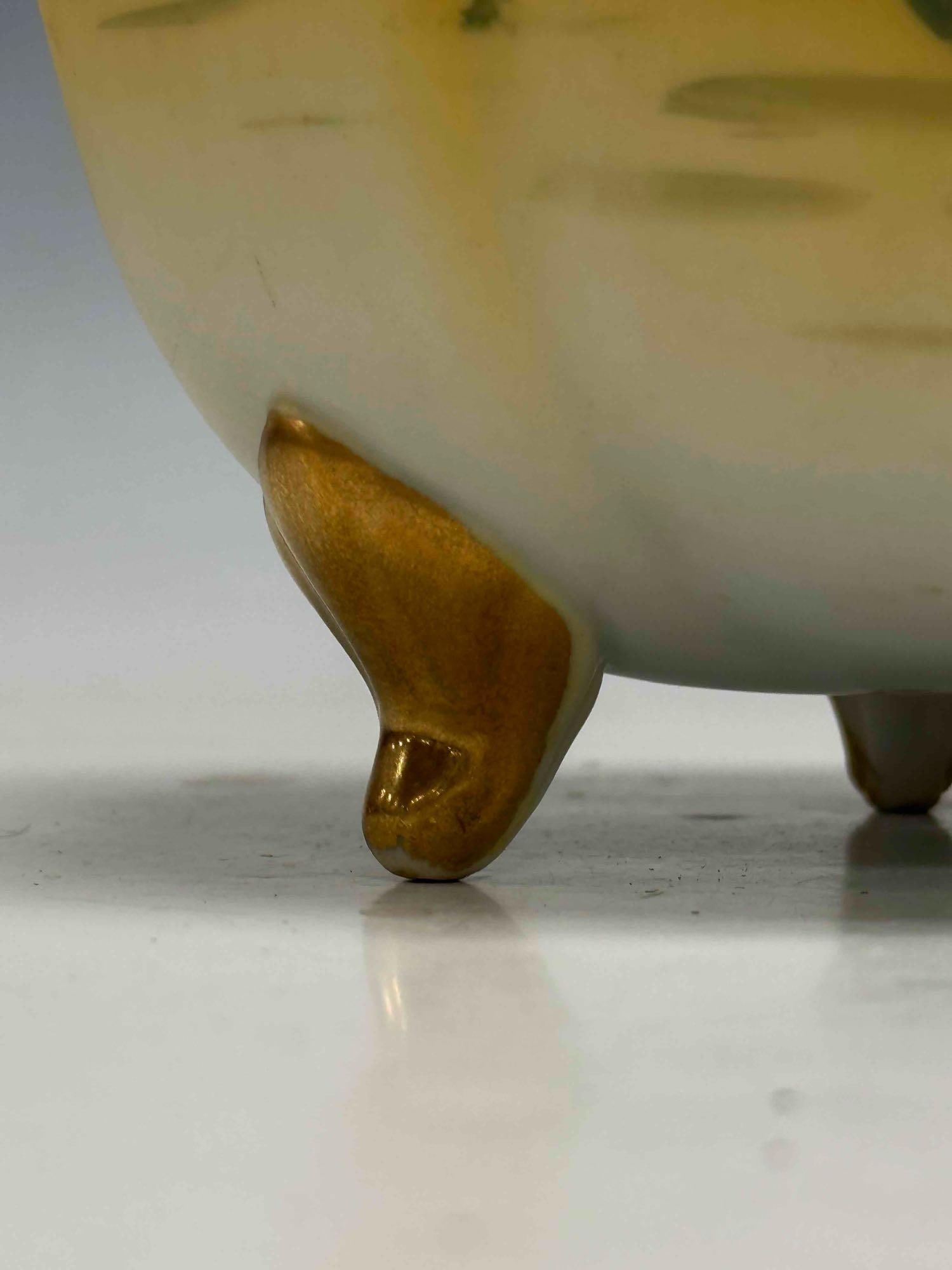 Nippon Hand Painted Porcelain Native American Canoe Biscuit Jar - 5