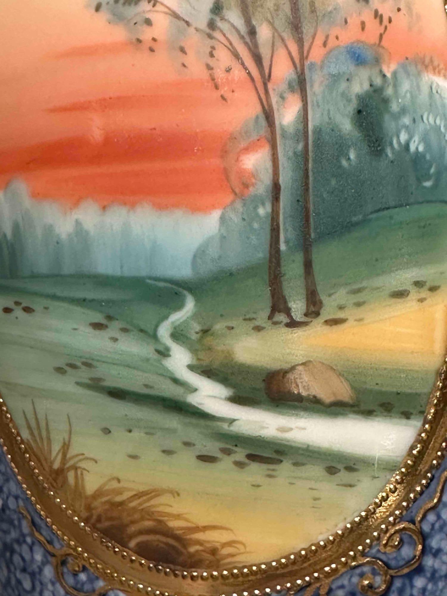 Nippon Landscape Porcelain Vases (2) - 8