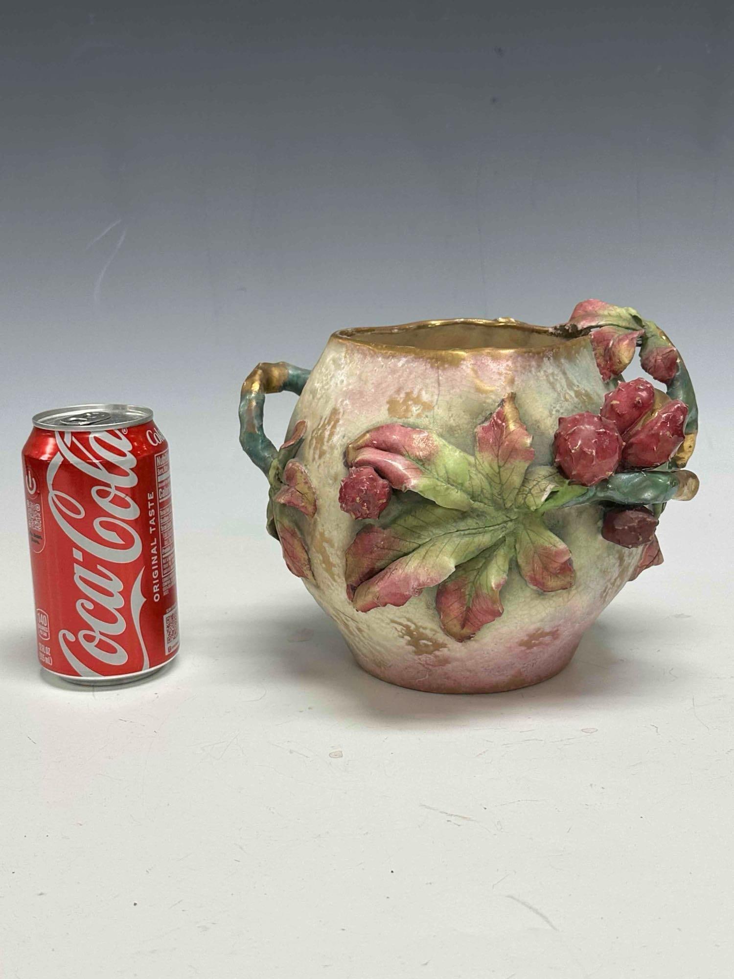 AMPHORA Earthware Vessel with Applied Horse Chestnuts - 16