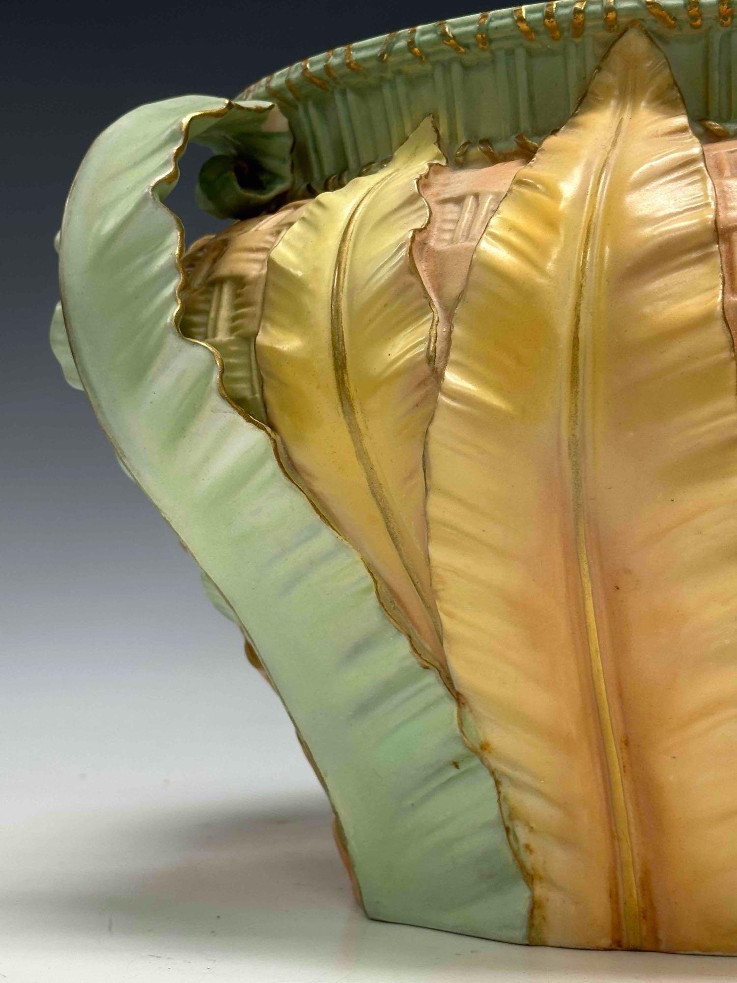 Circa 1900 Royal Worcester Blush Ivory Jardiniere - 5