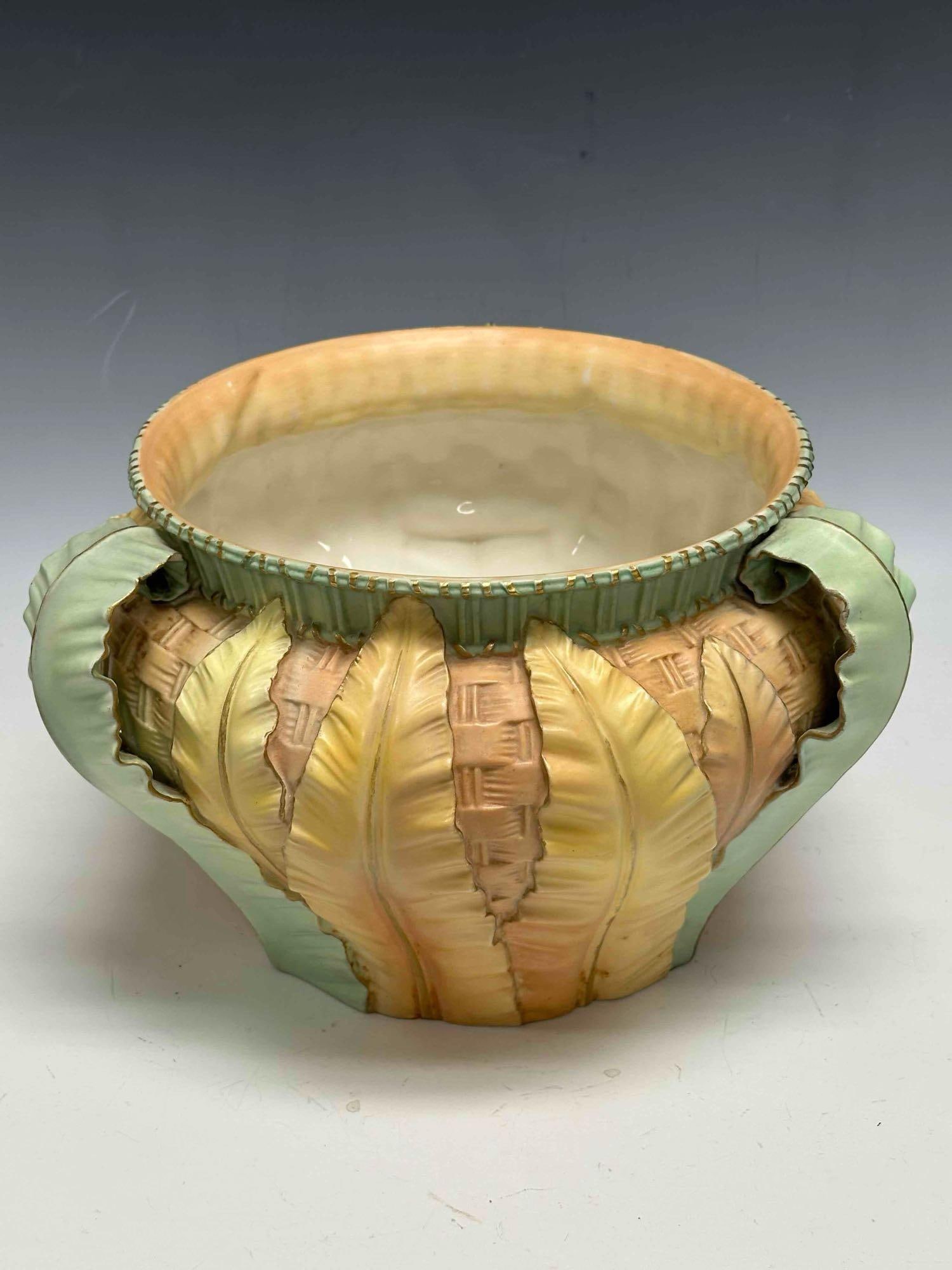 Circa 1900 Royal Worcester Blush Ivory Jardiniere - 7