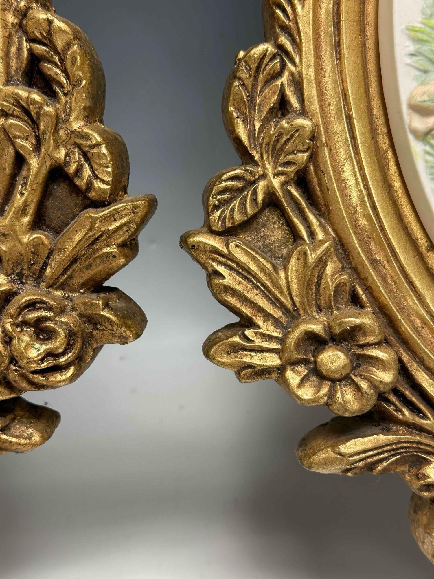 French Provincial High Relief Bisque Figural Scenes Plaques (2) 28" - 18