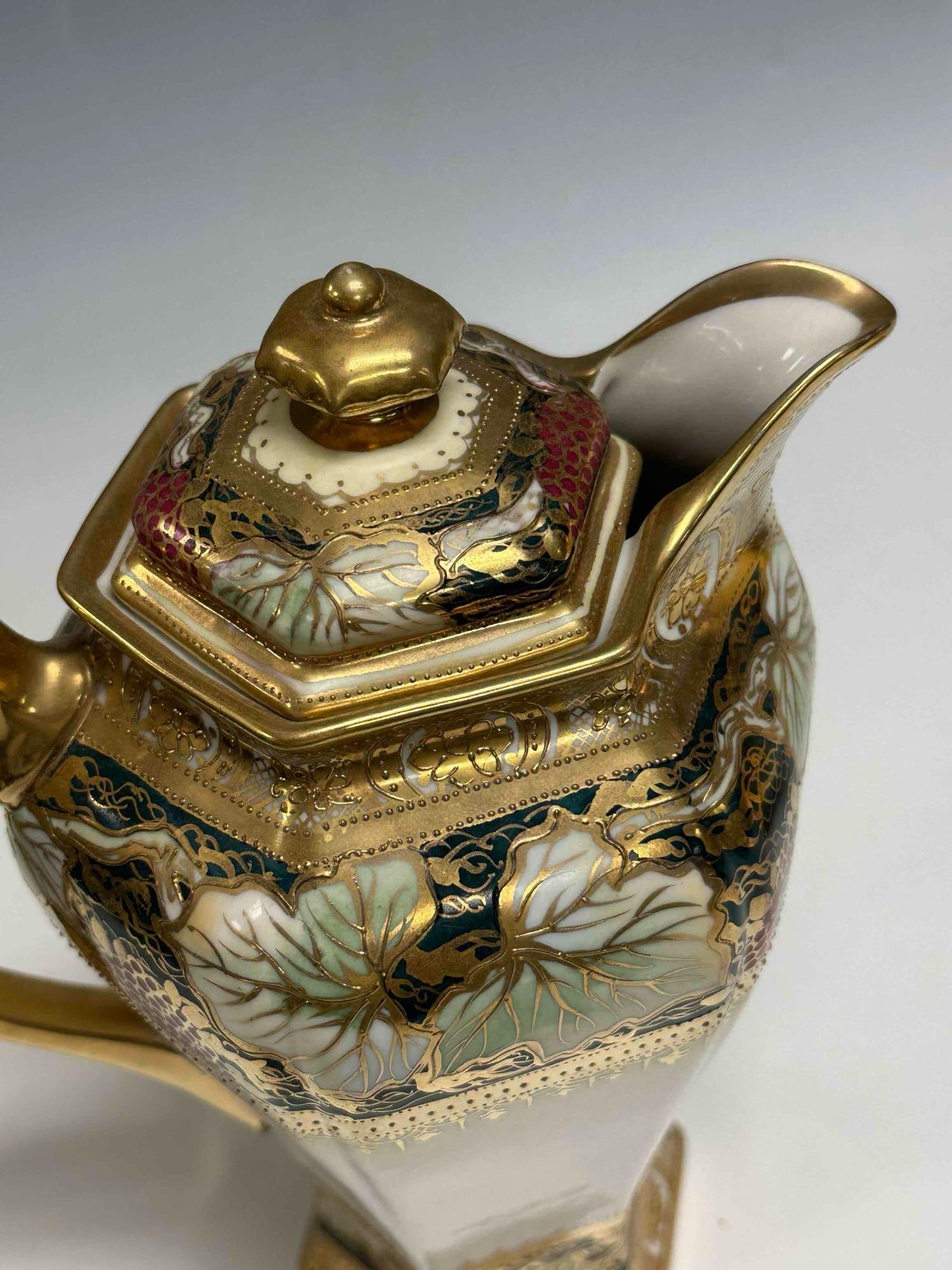 Porcelain Tea/Coffee Pots Gold Encrusted and Nippon (2) - 5