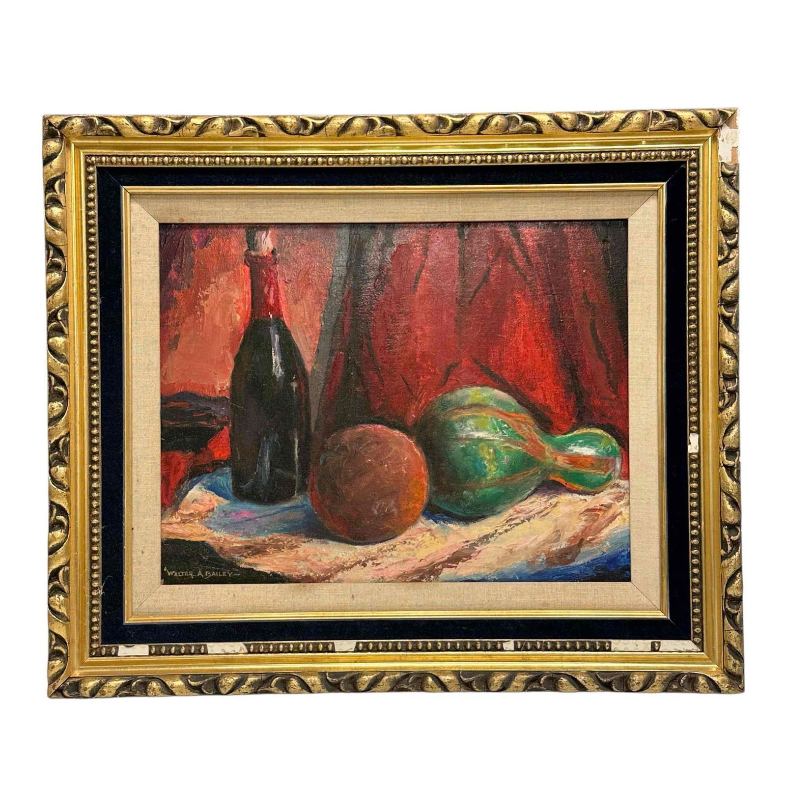 Walter A. Bailey (1894-1989) Still Life Oil on Board Painting (1 of 13)