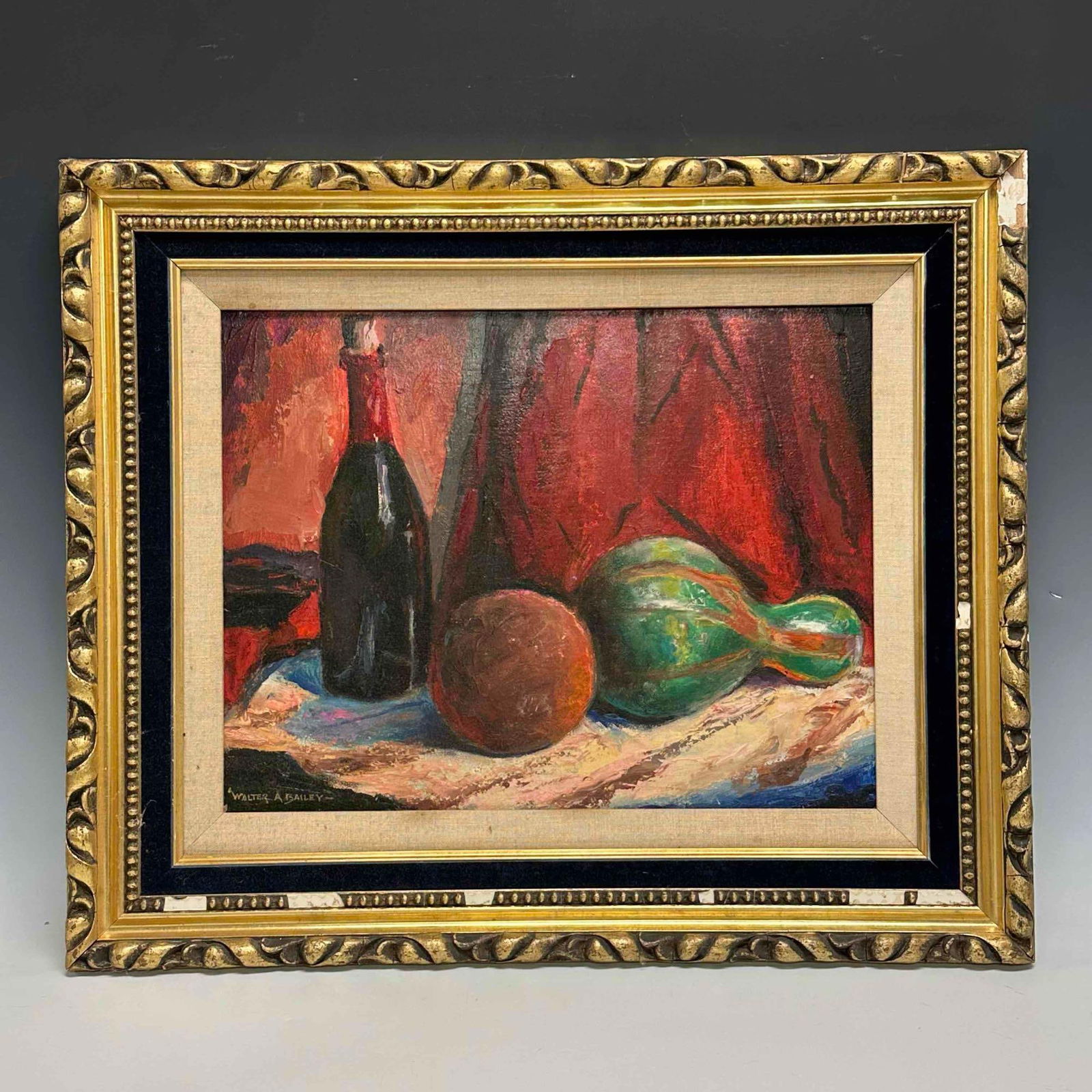 Walter A. Bailey (1894-1989) Still Life Oil on Board Painting - 6