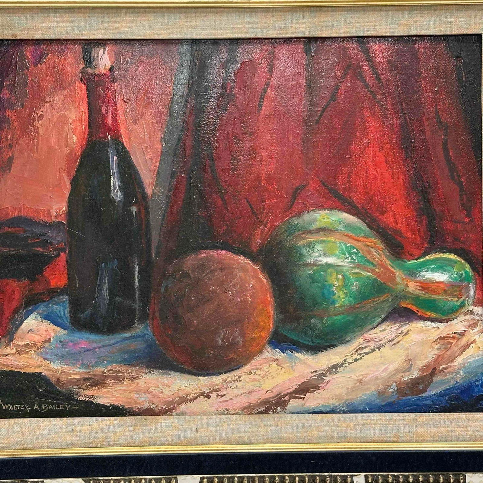 Walter A. Bailey (1894-1989) Still Life Oil on Board Painting - 7