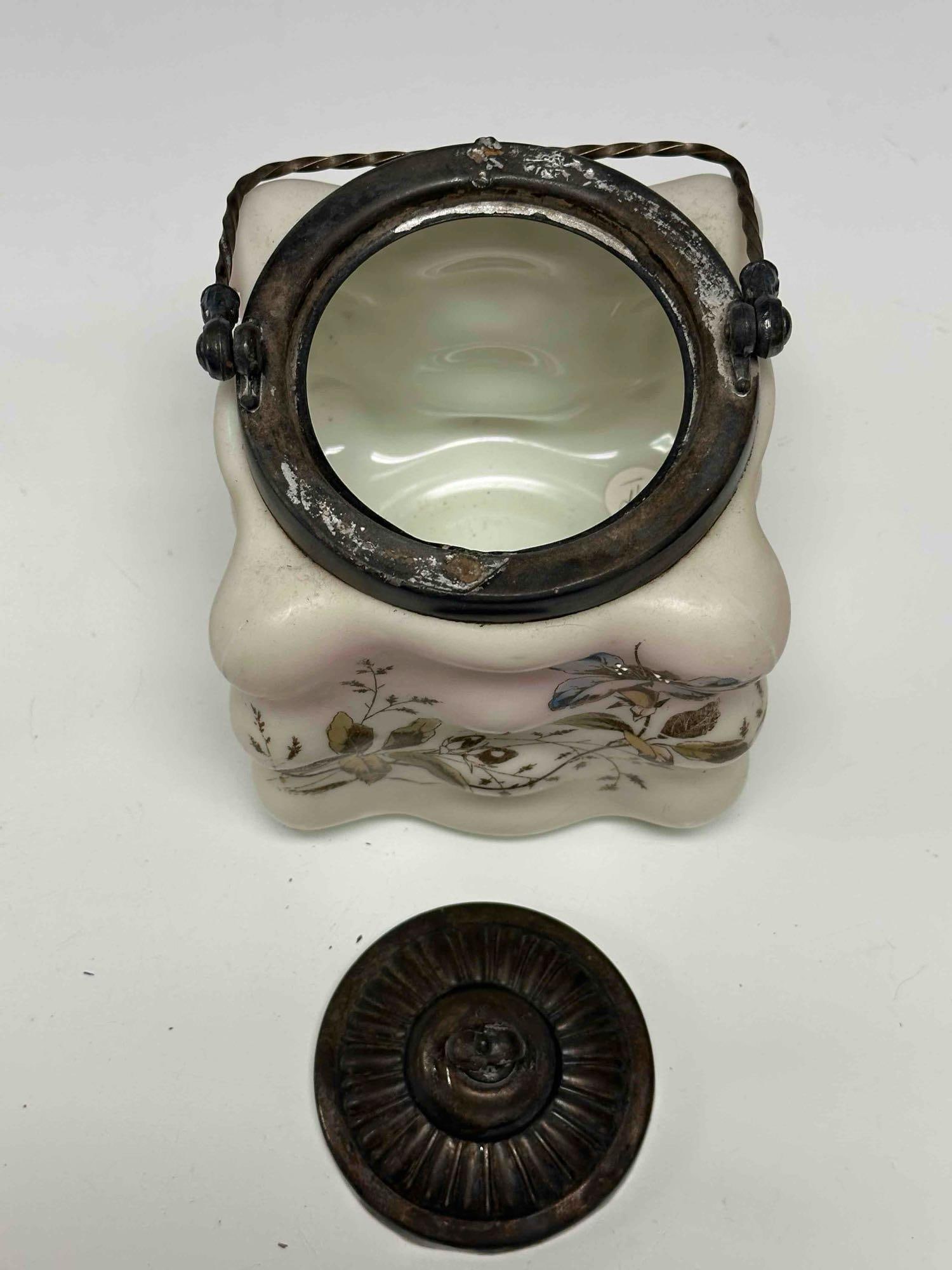 19th Century Satin Biscuit Jars Wavecrest (2) - 7