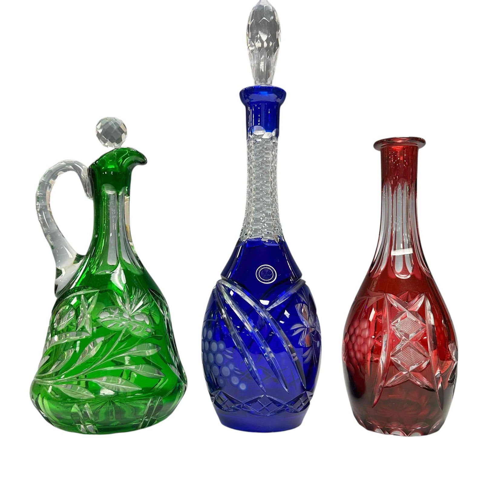 Bohemian Cut to Clear Crystal Decanter Vessels (3) (1 of 20)