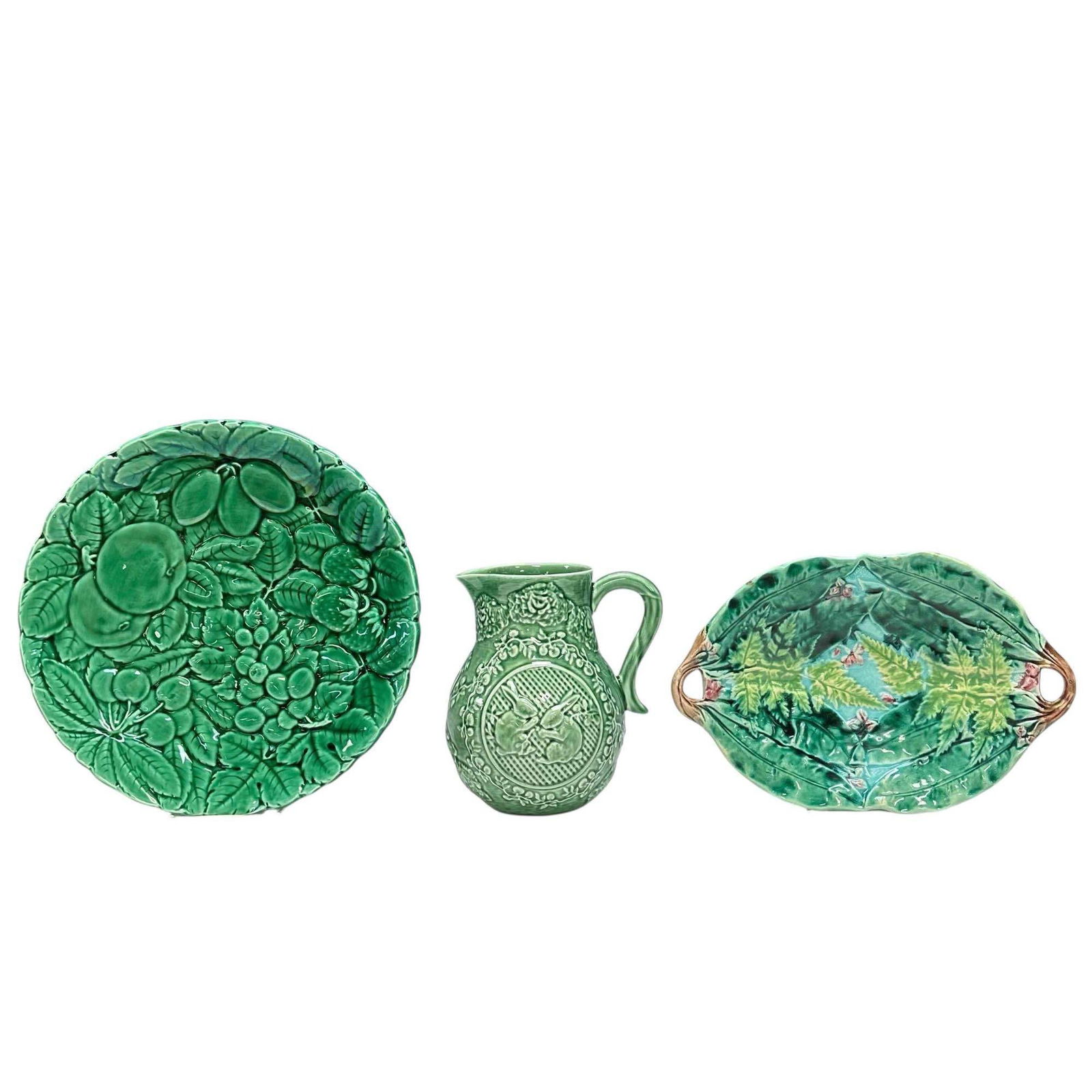 Majolica Charger Pitcher and Serving Tray (3) (1 of 18)