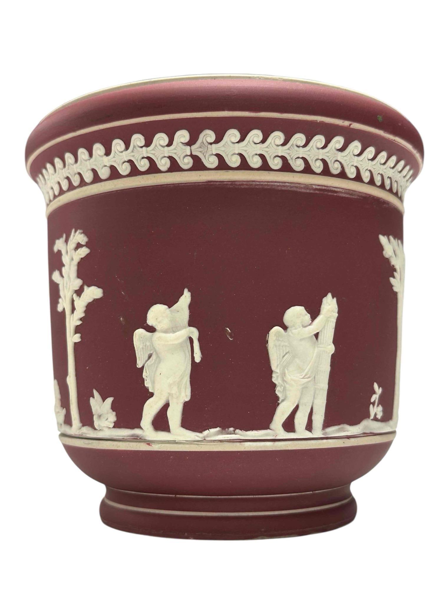Wedgwood Crimson Jasperware Jardiniere (1 of 13)