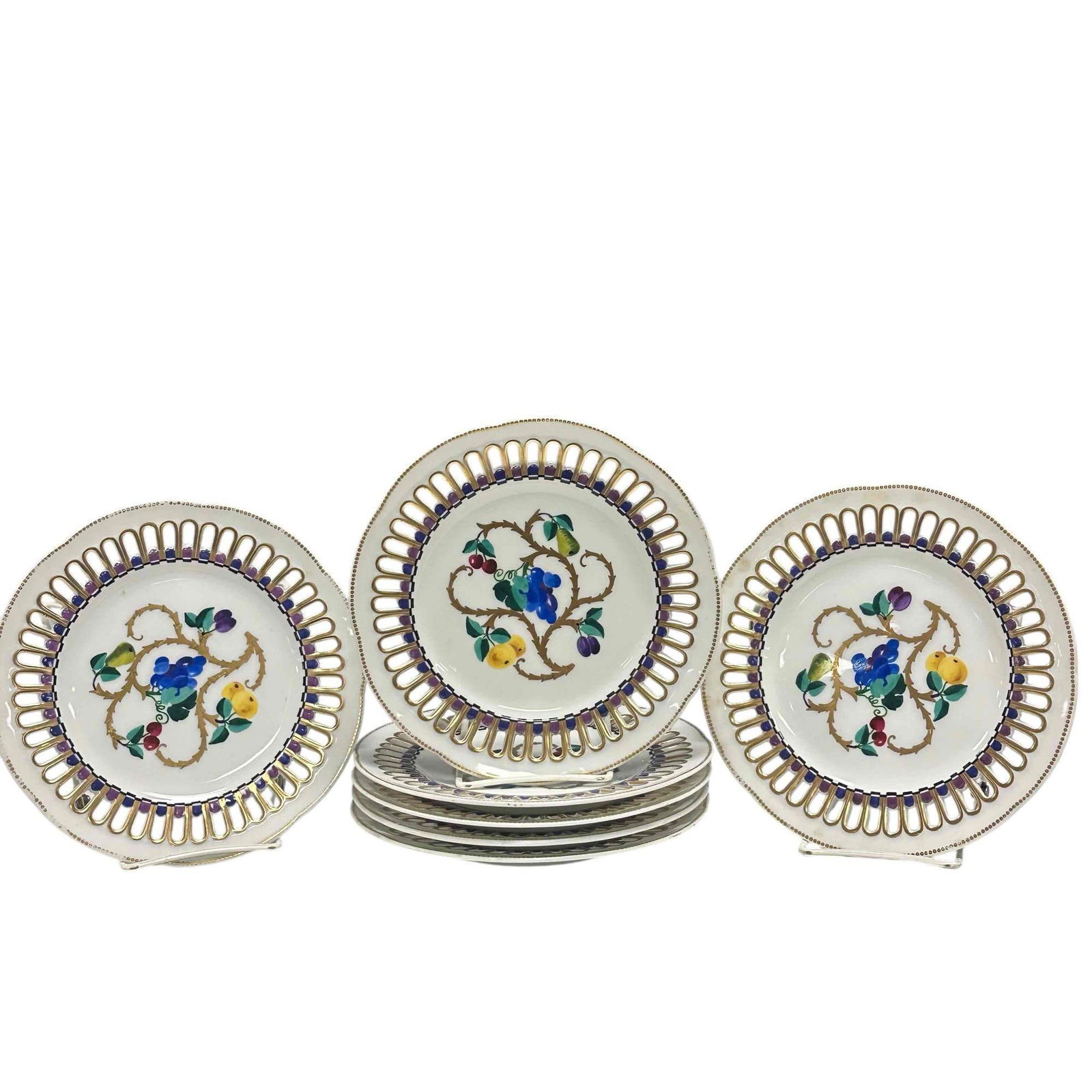 Pinkerhammer Pierced Porcelain Dessert Plates (7) (1 of 17)