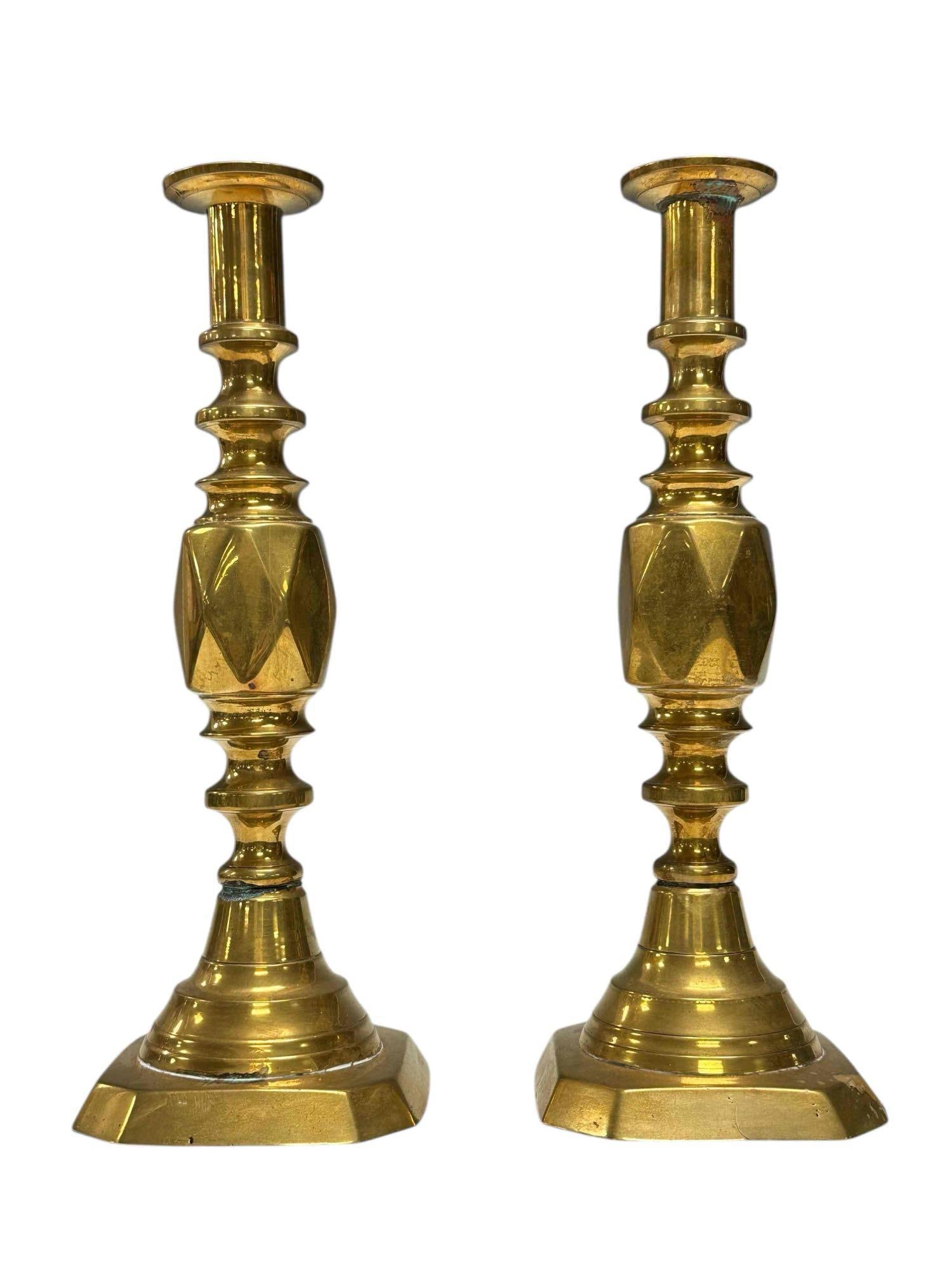 Pair of English "Diamond Prince" Candlesticks (1 of 16)