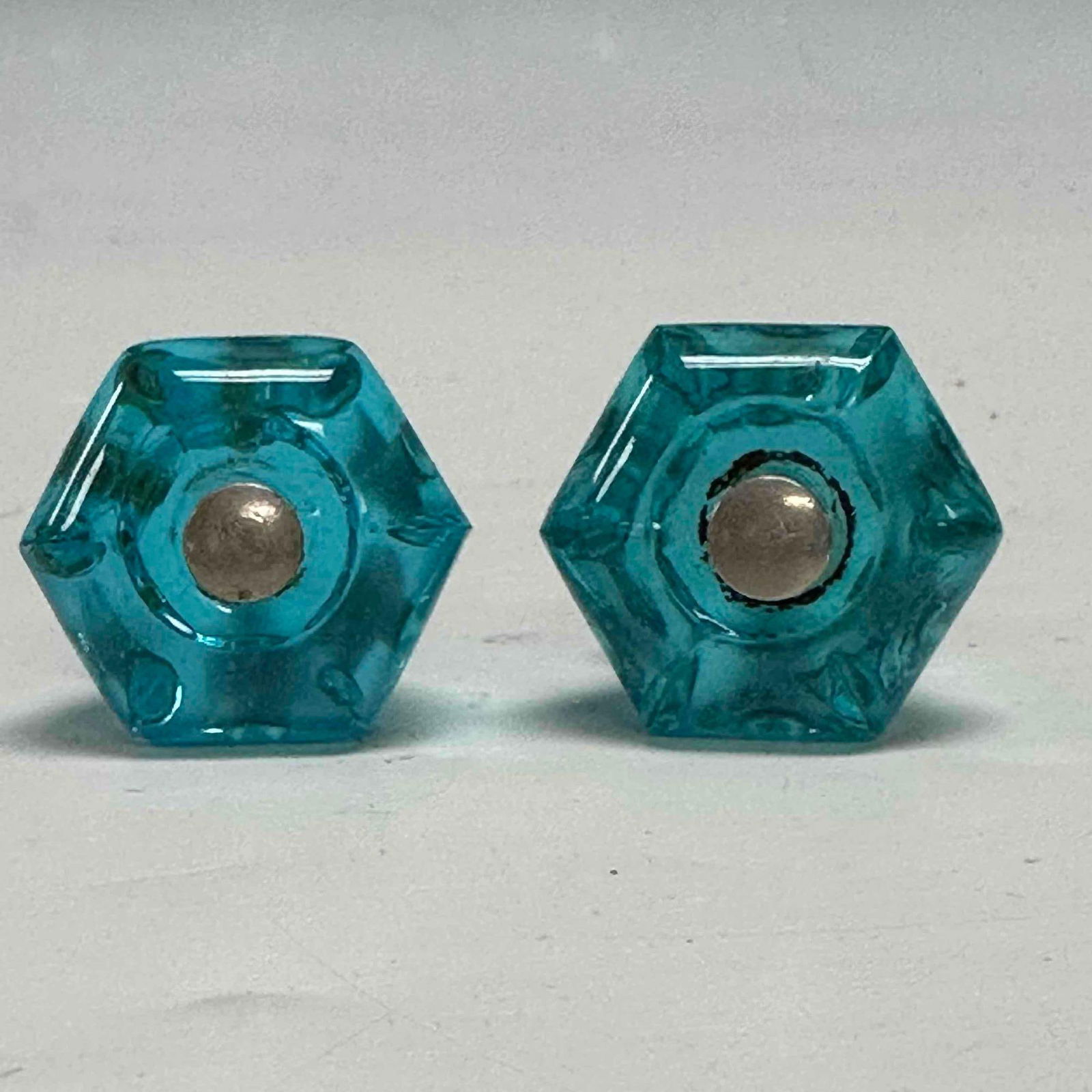 Pressed Glass Drawer Knobs Hardware Cabinet Door Pulls - 14