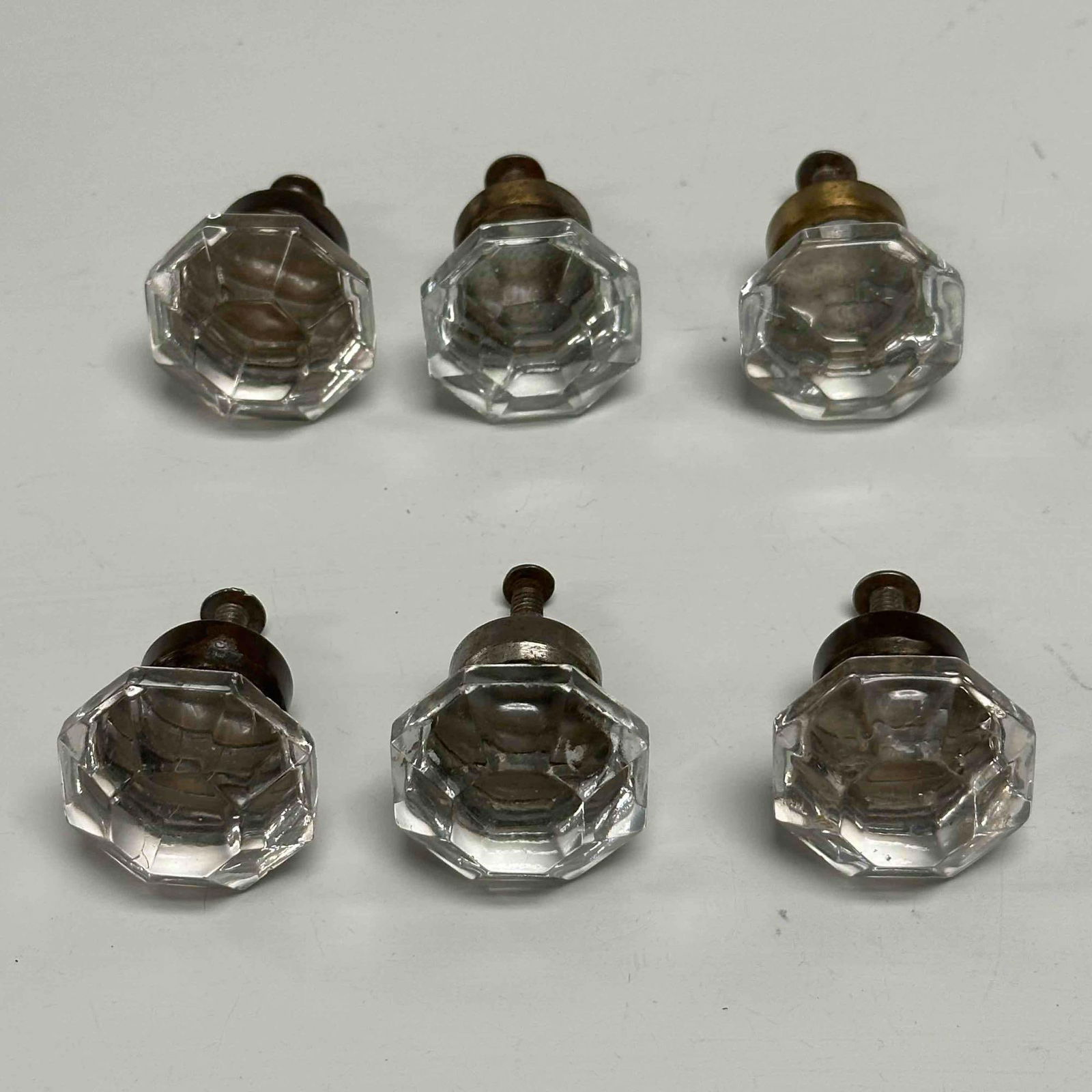 Pressed Glass Drawer Knobs Hardware Cabinet Door Pulls - 17