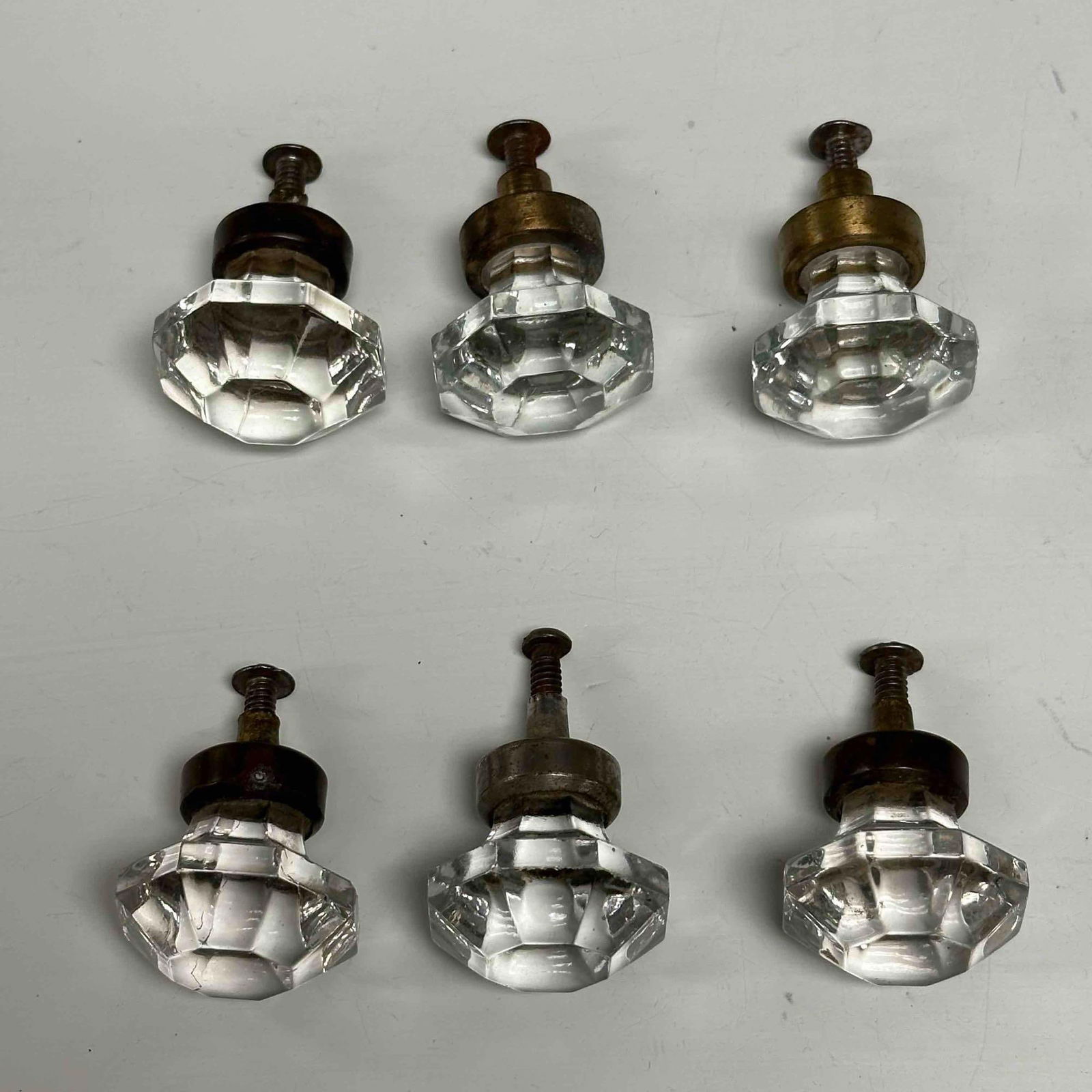 Pressed Glass Drawer Knobs Hardware Cabinet Door Pulls - 18