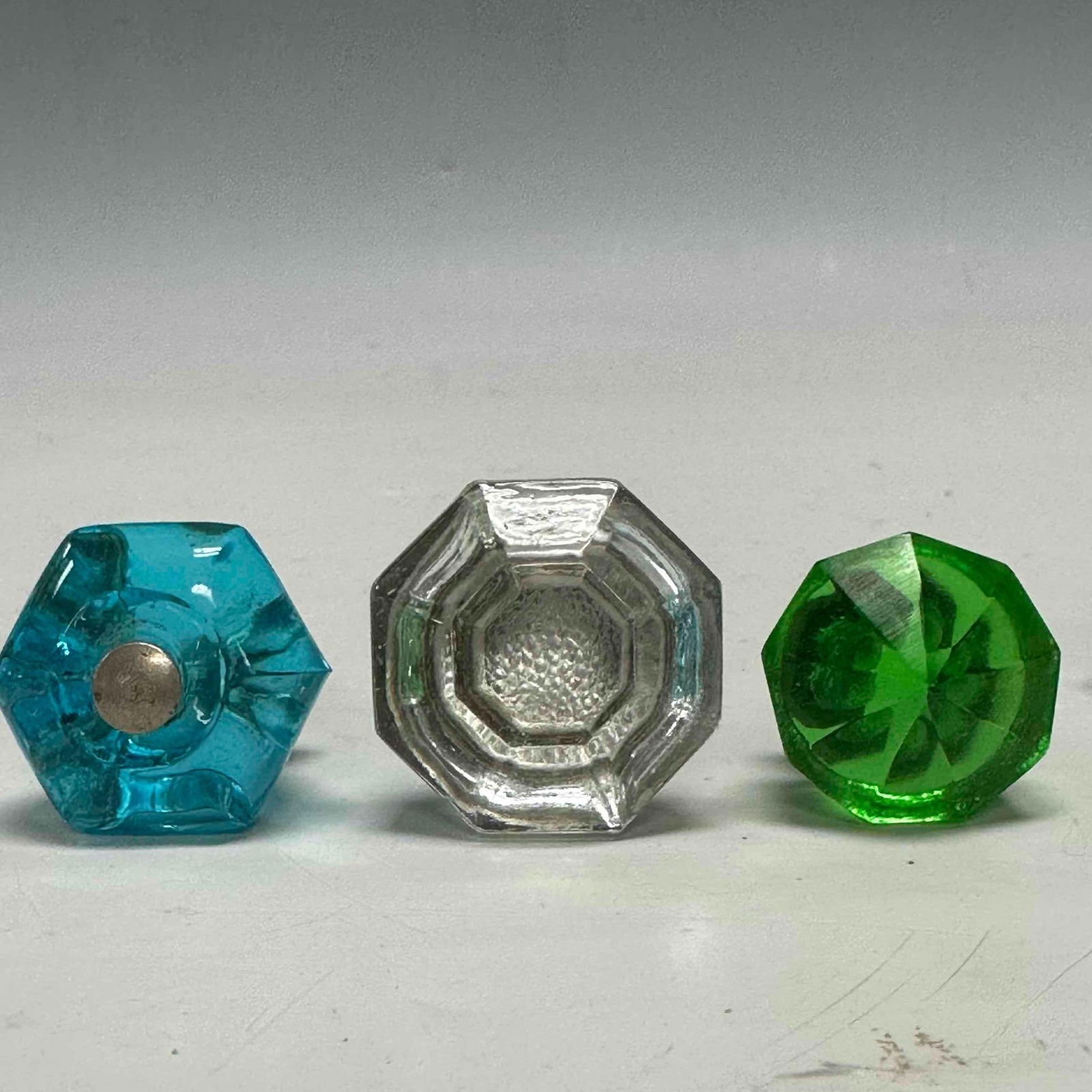 Pressed Glass Drawer Knobs Hardware Cabinet Door Pulls - 20