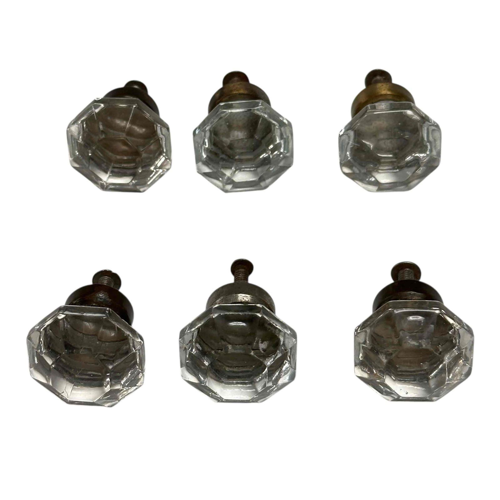 Pressed Glass Drawer Knobs Hardware Cabinet Door Pulls - 9