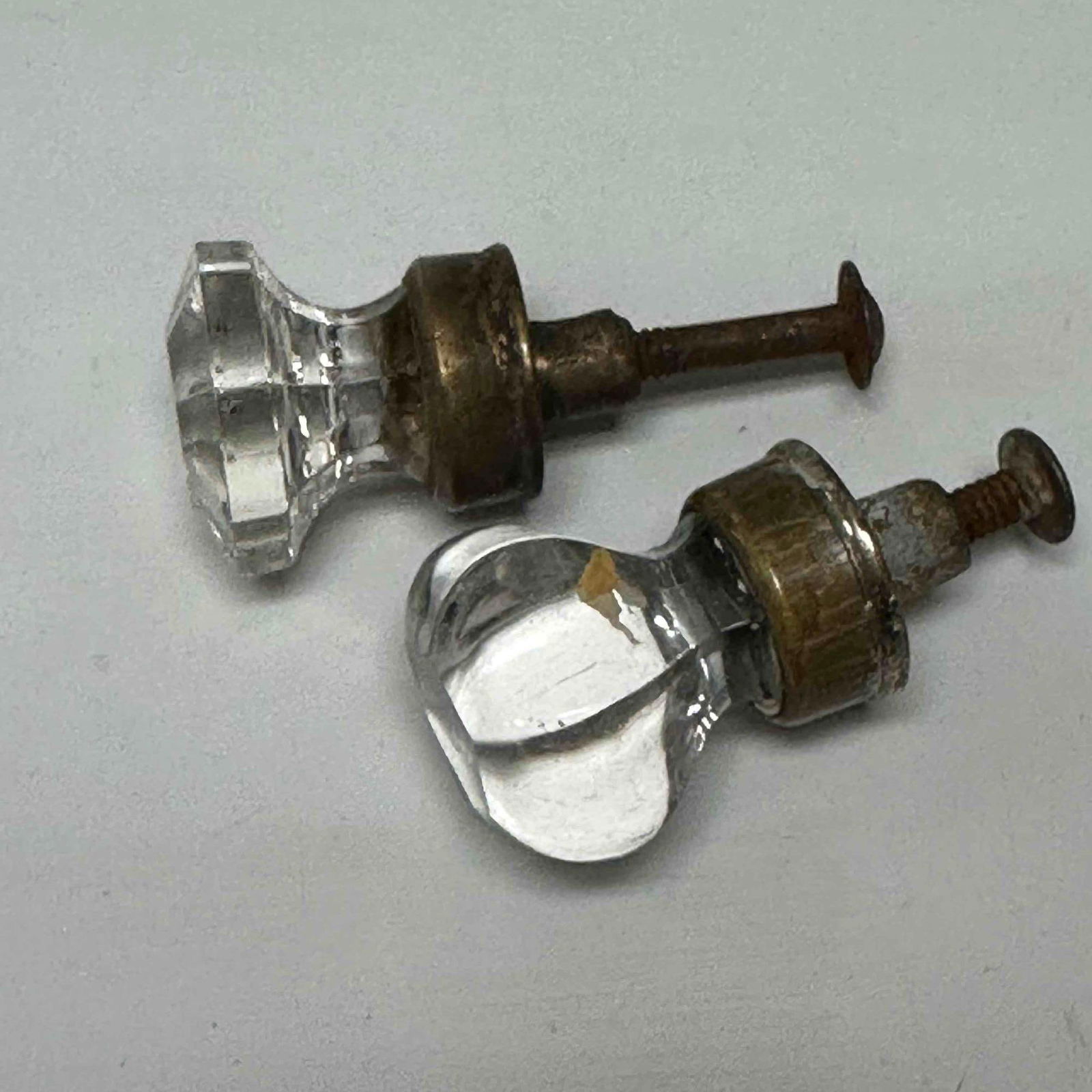 Pressed Glass Drawer Knobs Hardware Cabinet Door Pulls - 14