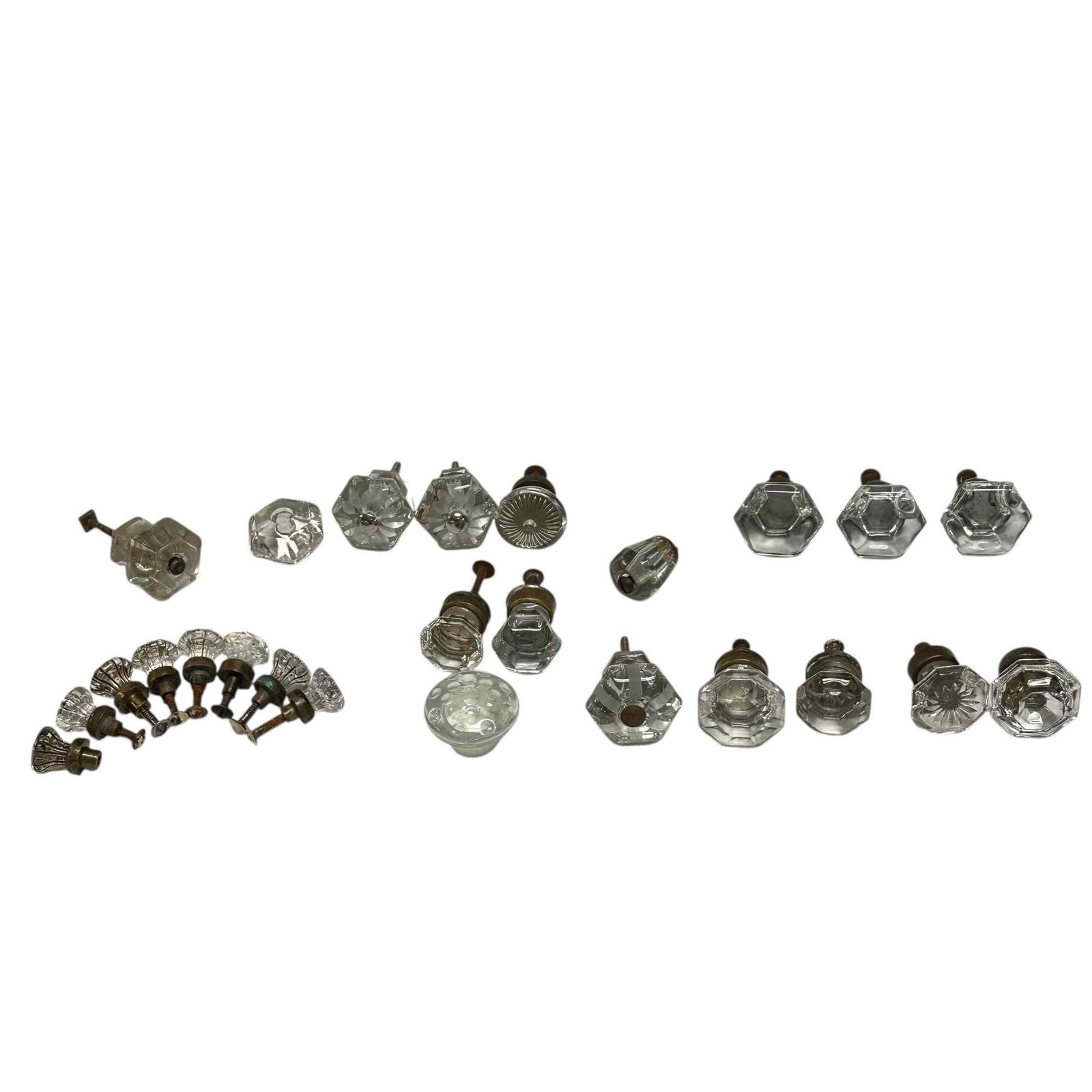 Pressed Glass Drawer Knobs Hardware Cabinet Door Pulls (1 of 18)