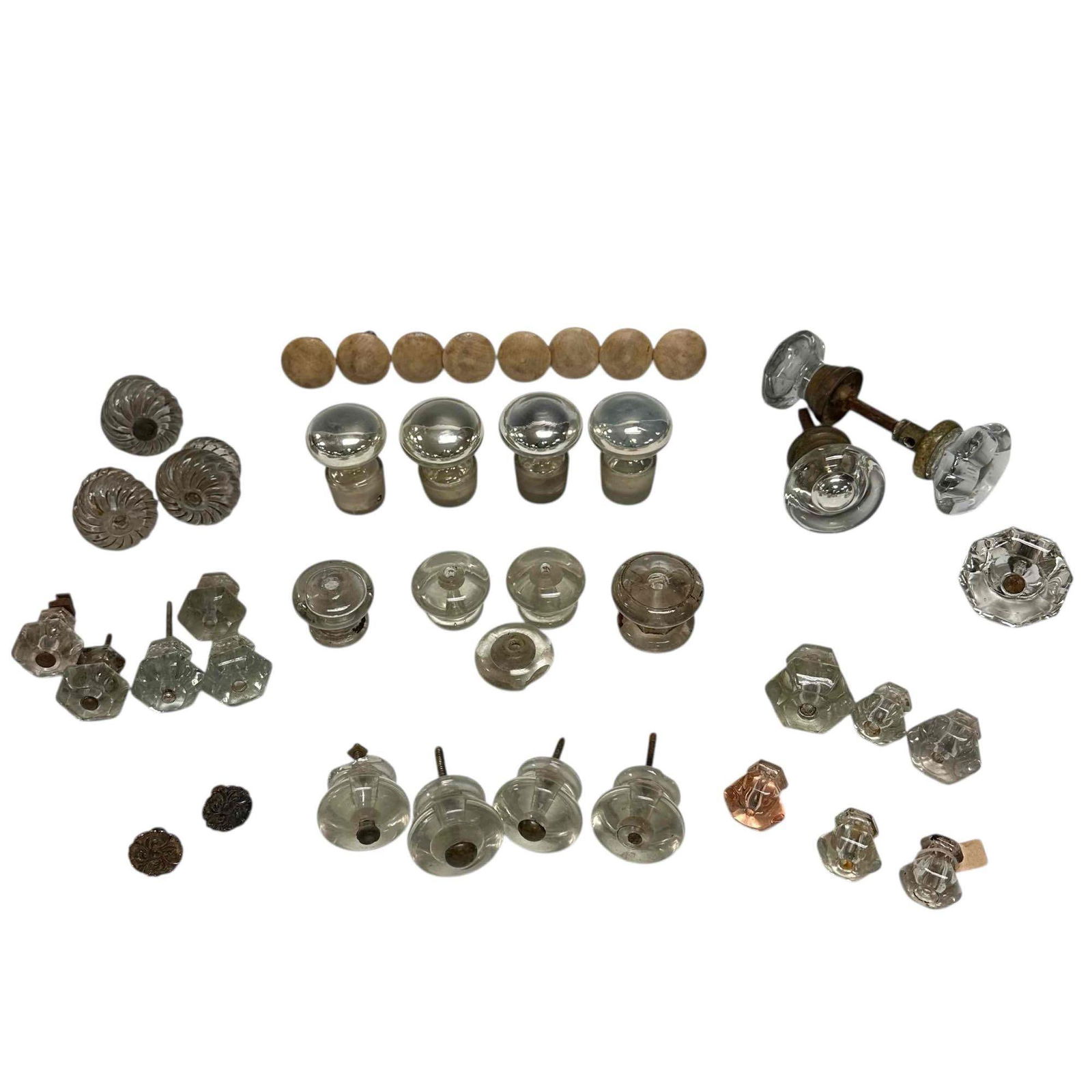 Pressed Glass Door and Drawer Knobs Hardware Cabinet Door Pulls (1 of 20)