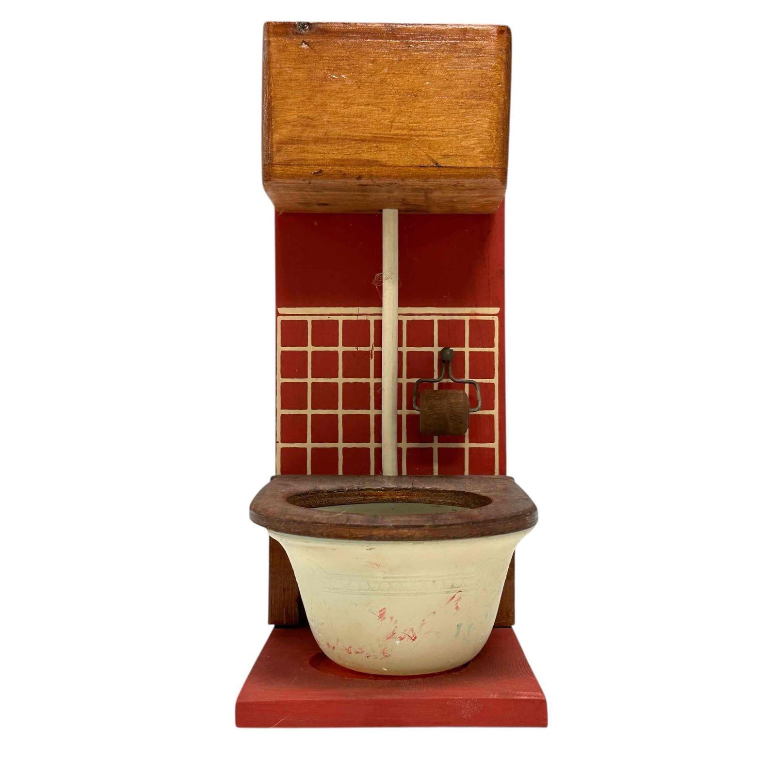 German Dollhouse Wood and Glass Toilet (1 of 14)