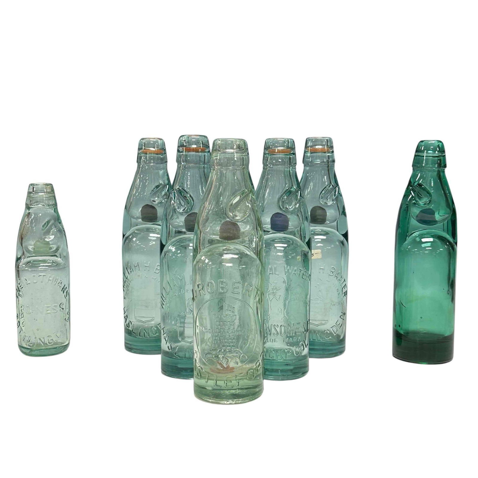 Eight (8) Vintage Codd Neck Glass Bottles (1 of 20)