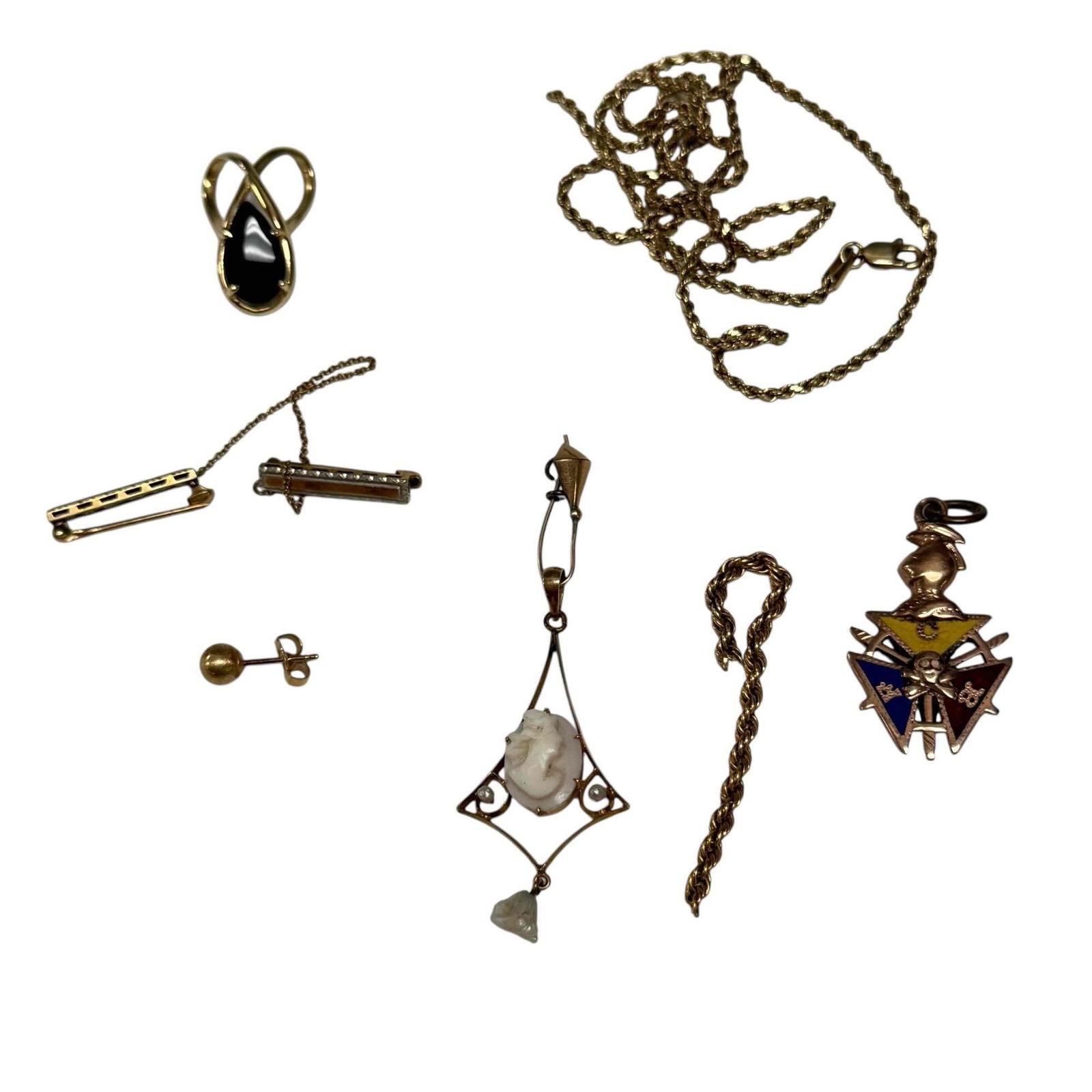 14K Gold Miscellaneous/Scrap Jewelry and Two Small 10K Pieces (1 of 13)