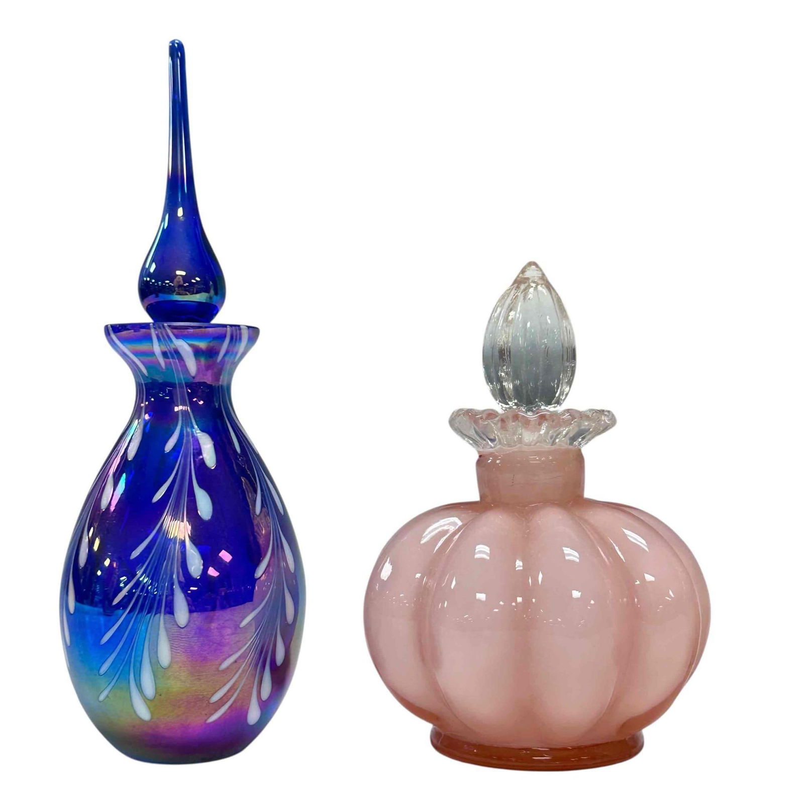 Art Glass Perfume Bottle Decanters (4) - 2
