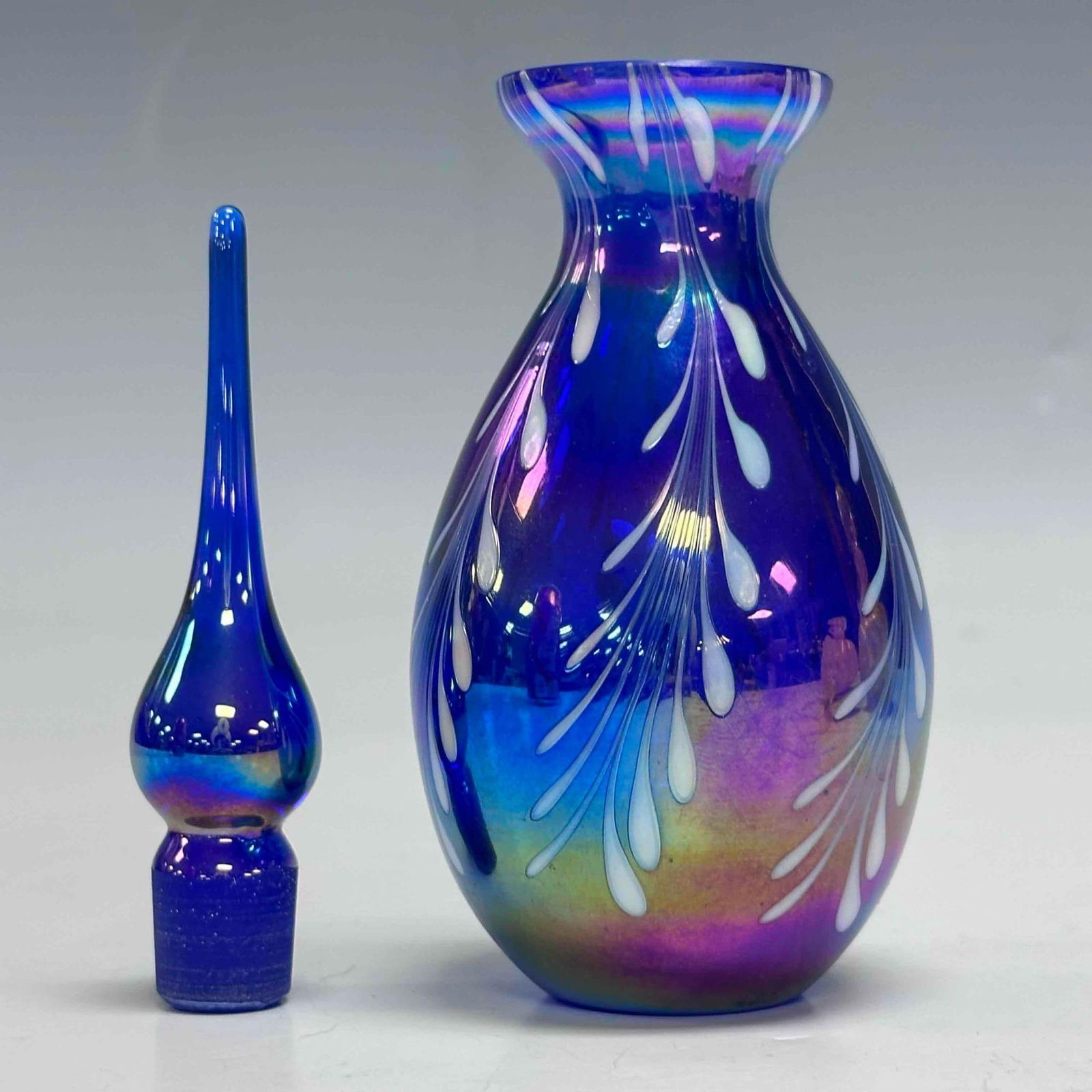 Art Glass Perfume Bottle Decanters (4) - 5