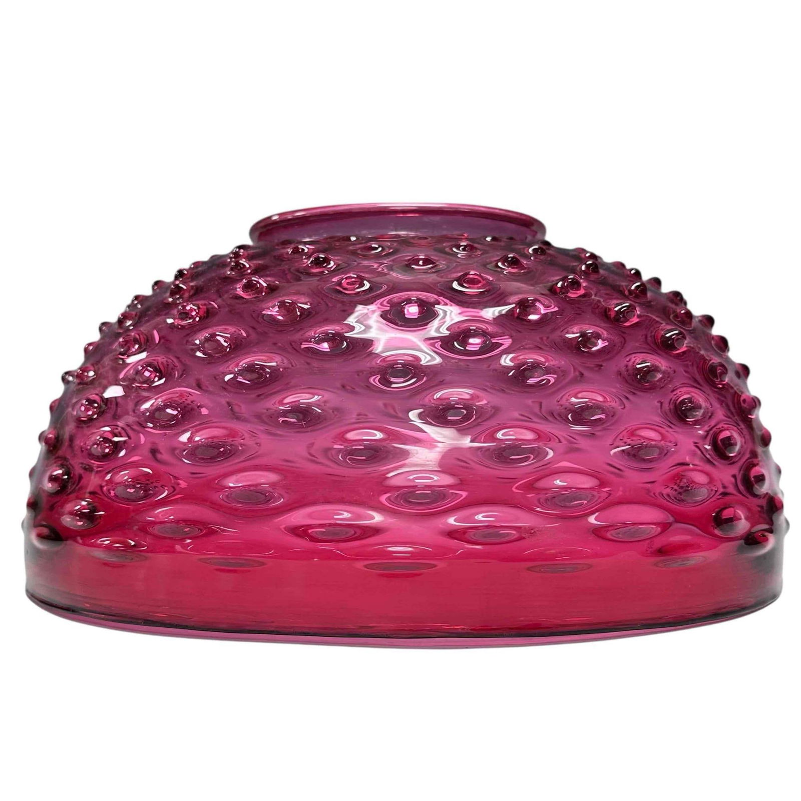 Victorian Cranberry 13.75" Hobnail Hanging Dome Shade (1 of 13)