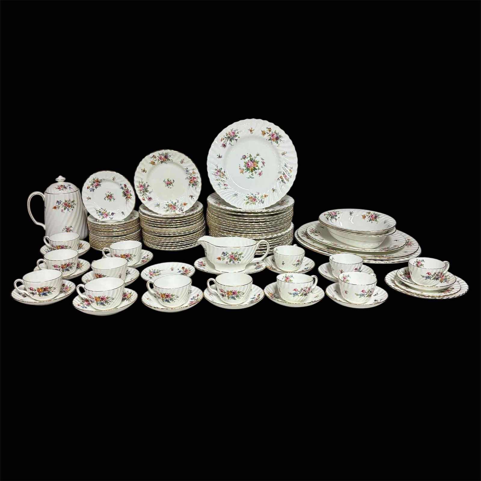 Minton Bone China "Marlow" Pattern Dinnerware Service for 19 (1 of 19)