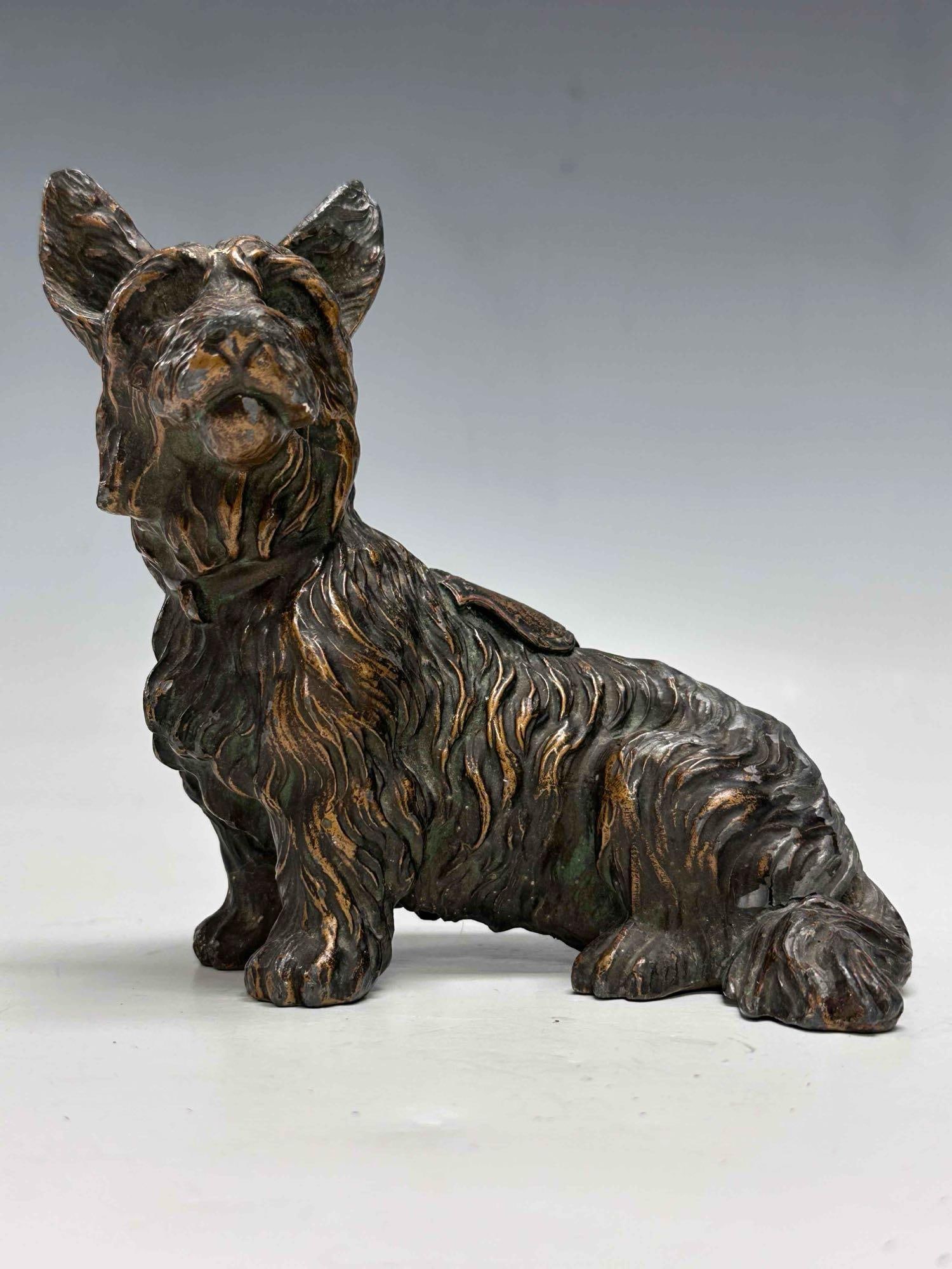 Cast Metal Bronze Finish Scottish Terrier Figurine (1 of 10)
