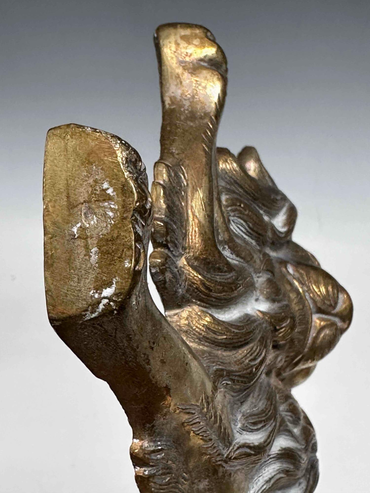 Brass Wall Mount Lion Figurine - 7